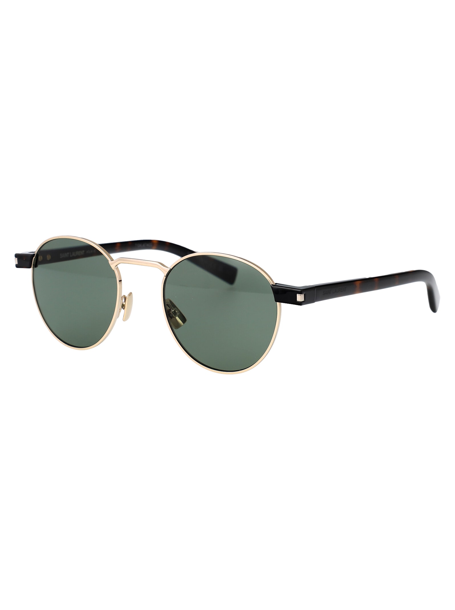 Saint Laurent Sl 707 Sunglasses In Gold-havana-green