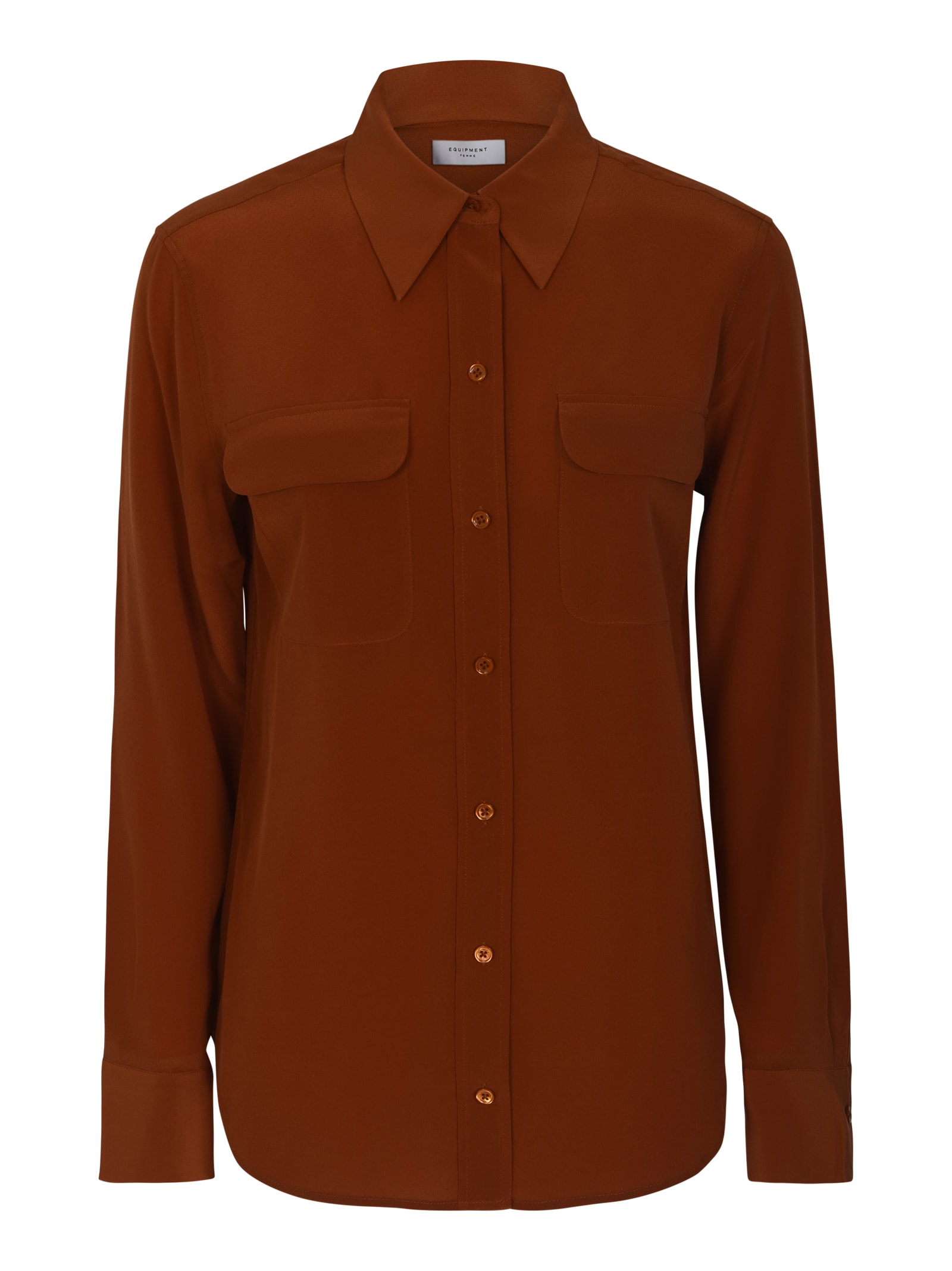 Shop Equipment Cargo Pocket Long-sleeved Shirt In Russet Clay