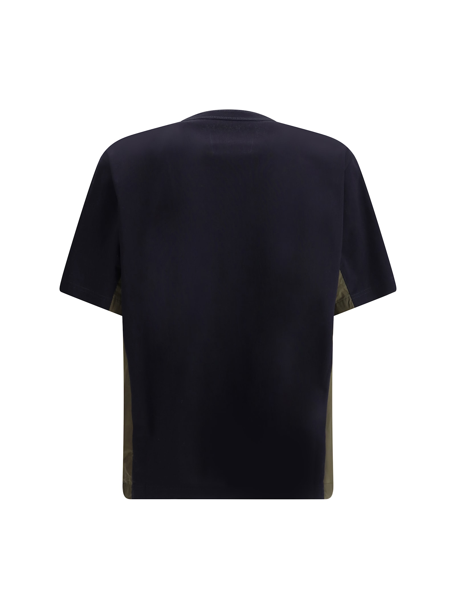 Sacai Cotton T-shirt With Multiple Pockets In Navy