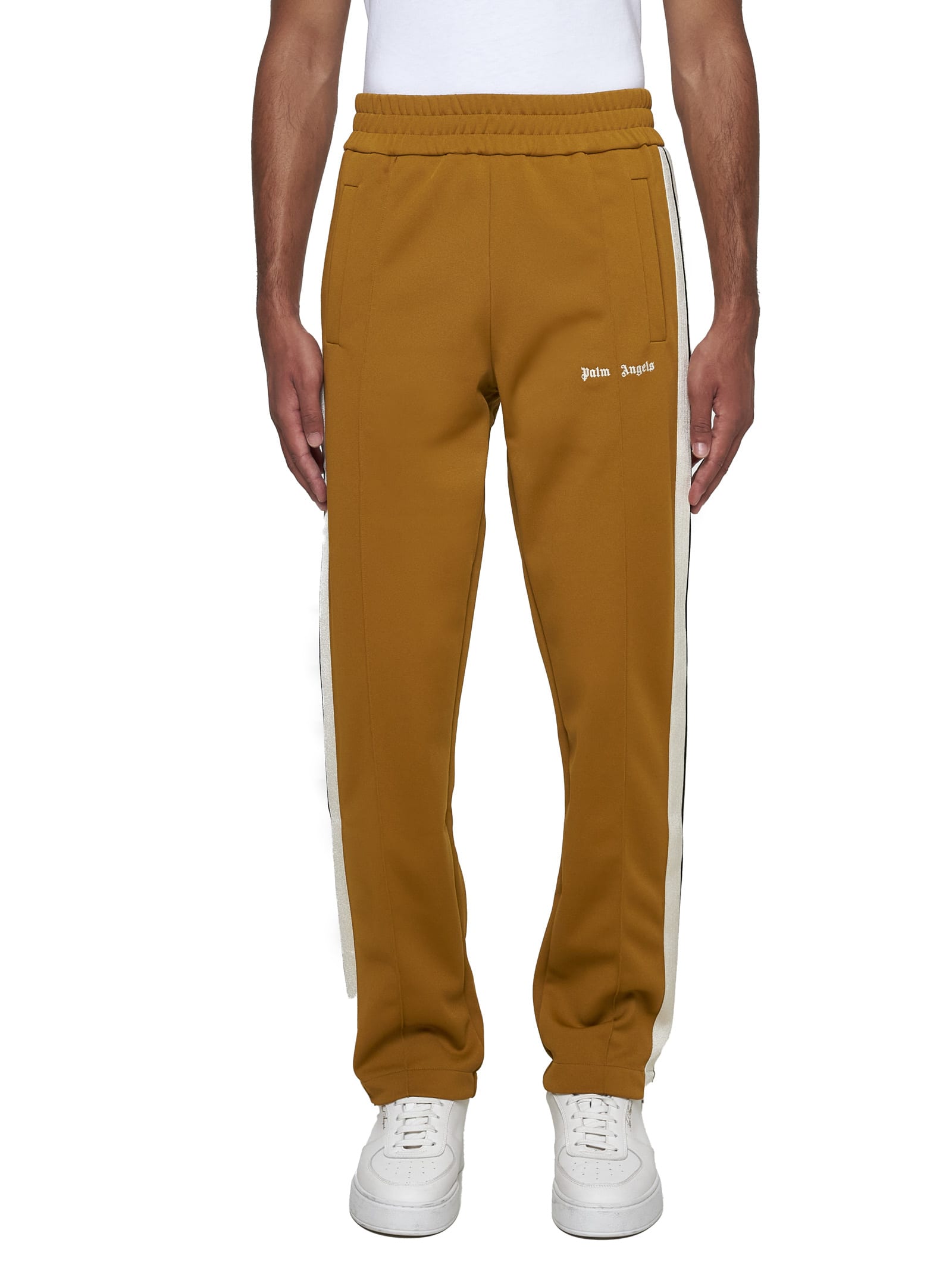 Shop Palm Angels Pants In Golden Brown