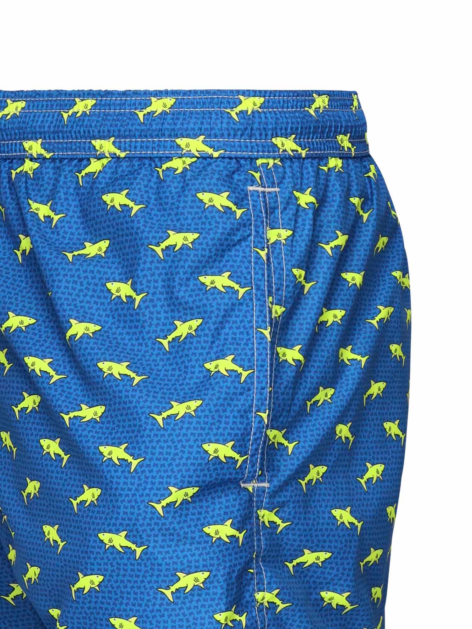 Mc2 Saint Barth Printed Swimsuit In Blue
