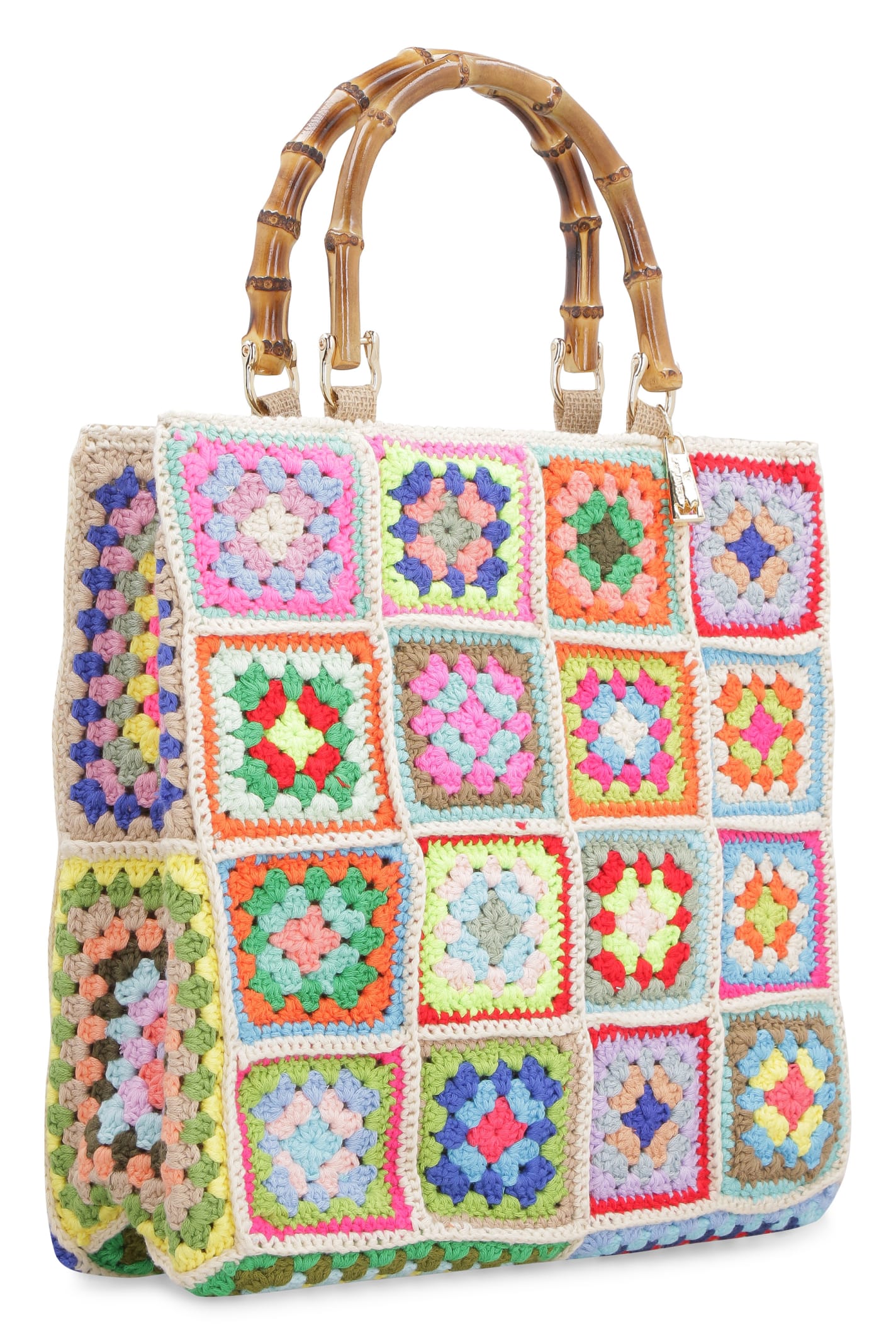 Shop Lamilanesa Xc2 Crochet Bag In Multicolor
