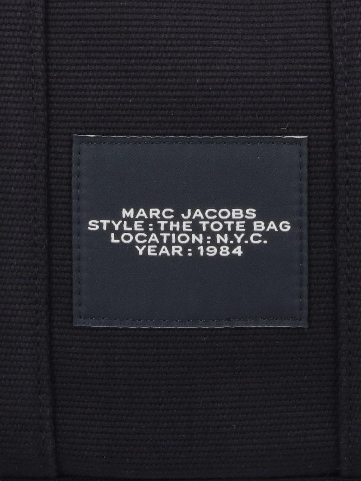 Shop Marc Jacobs Mini Tote Bag The Jacquard In Black