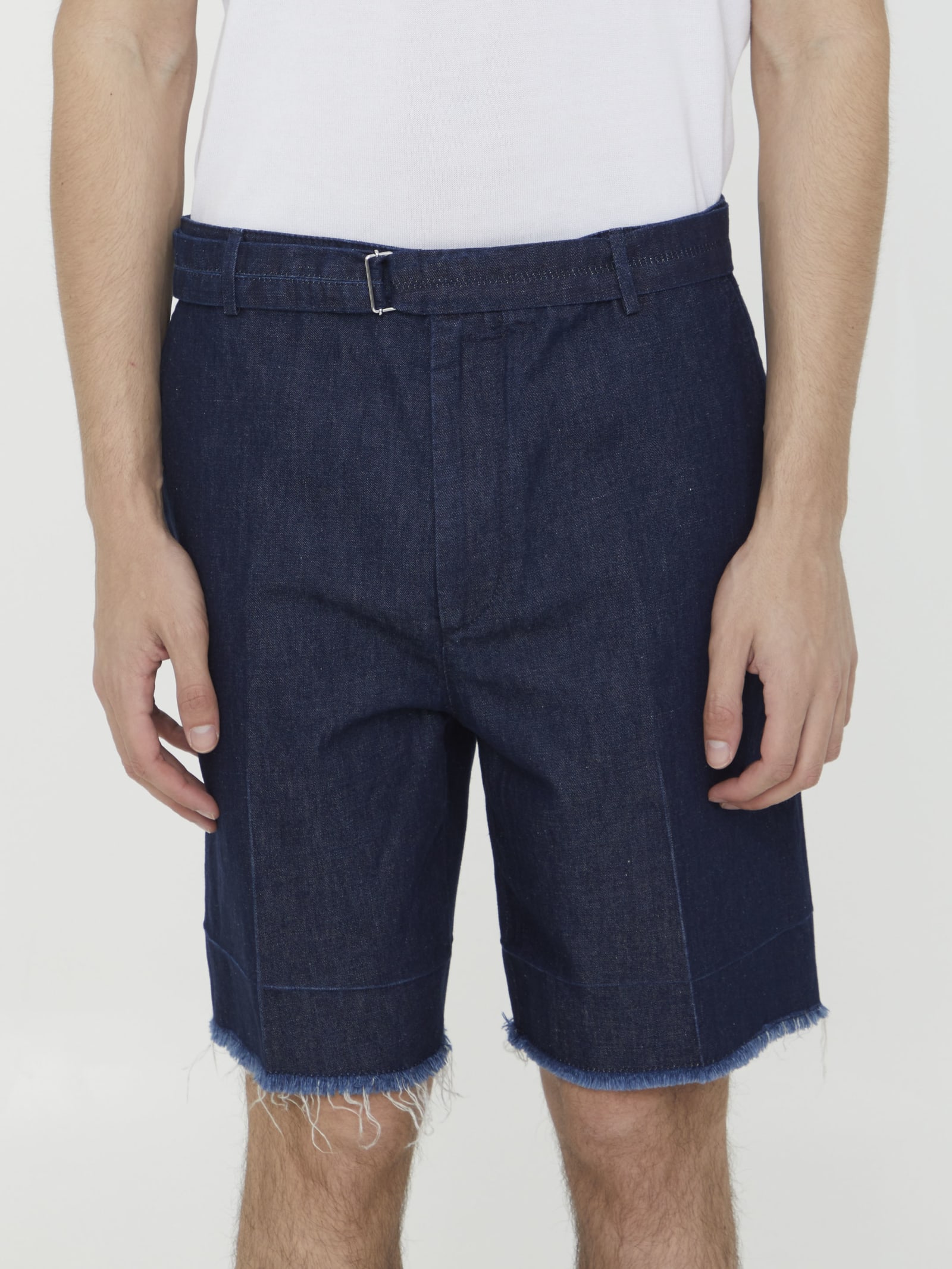 Blue Denim Bermuda Shorts