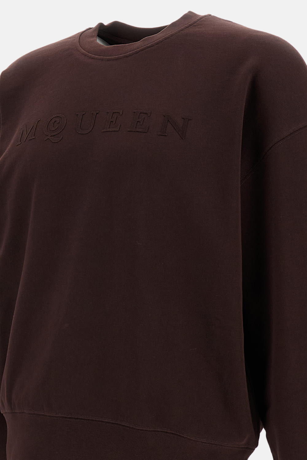 Alexander Mcqueen Crew-neck Sweatshirt In Brown