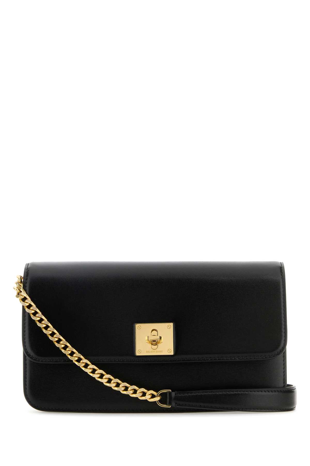 Shop Golden Goose Black Leather Gioia Clutch