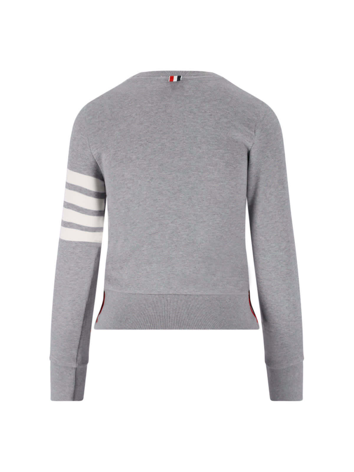 Shop Thom Browne 4-bar Crew Neck Sweatshirt In Grey