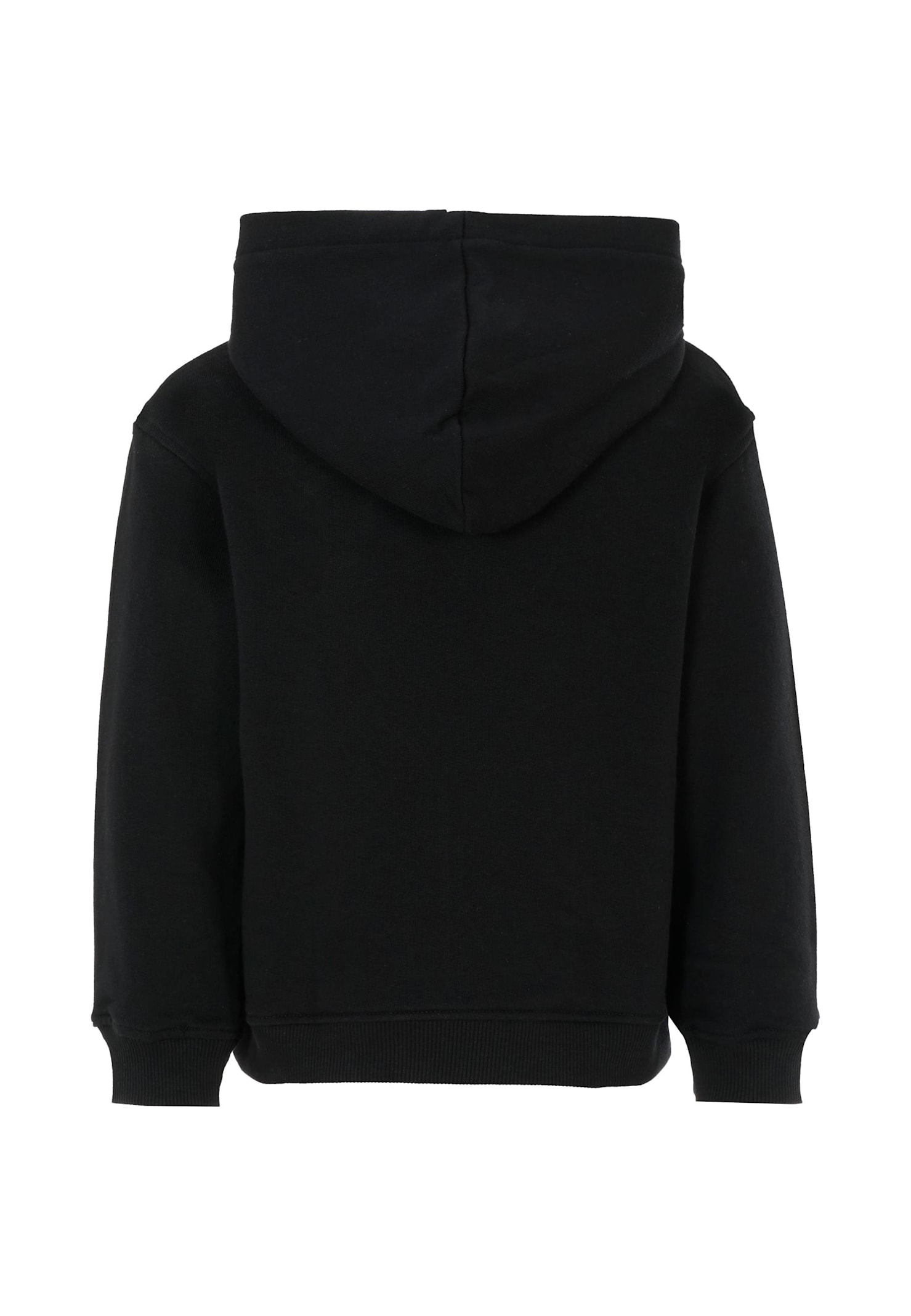 Moschino Black Sweatshirt For Kids With Logo In Black