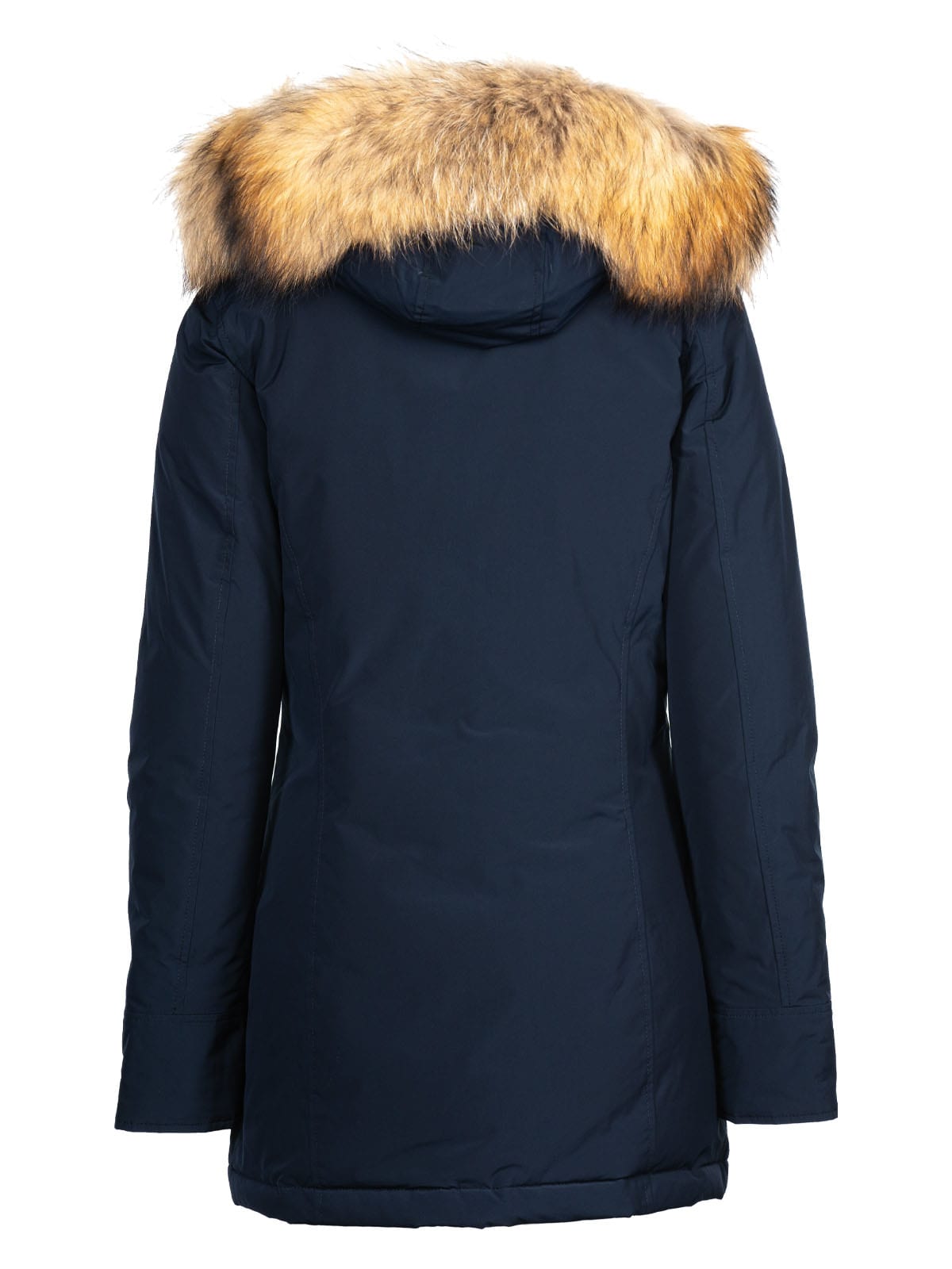 Shop Woolrich Luxury Arctic Raccoon Parka In Blu
