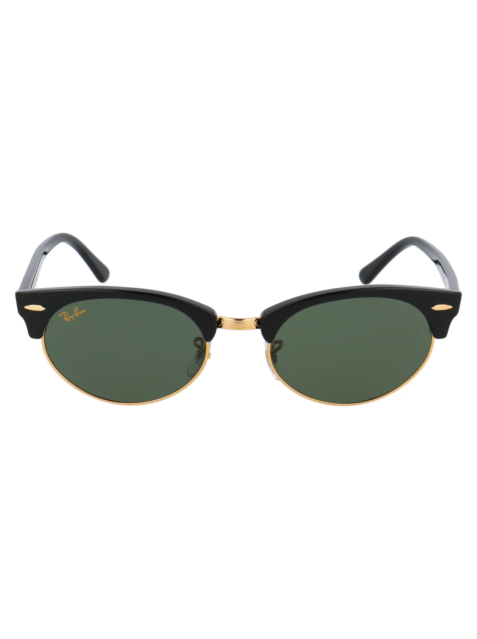 Shop Ray Ban Clubmaster Oval Sunglasses In 130331 Black