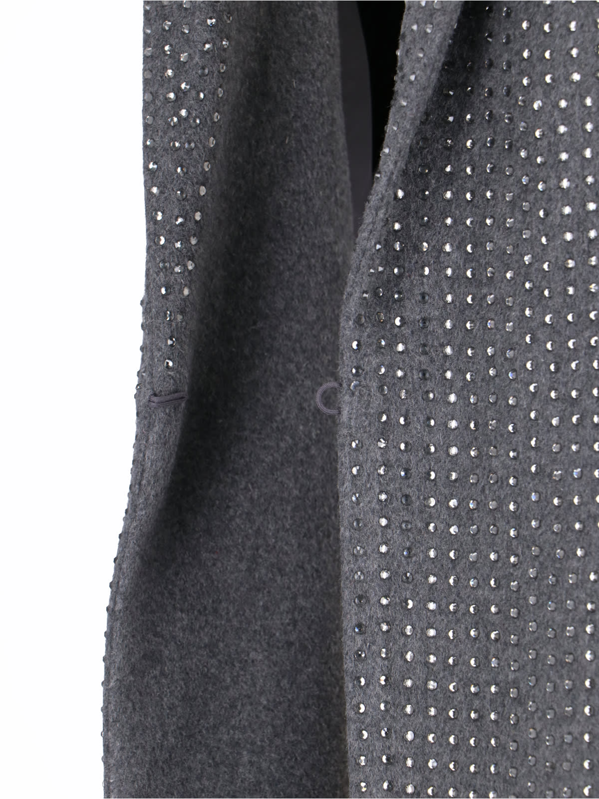 Shop Giuseppe Di Morabito Rhinestone Coat In Gray