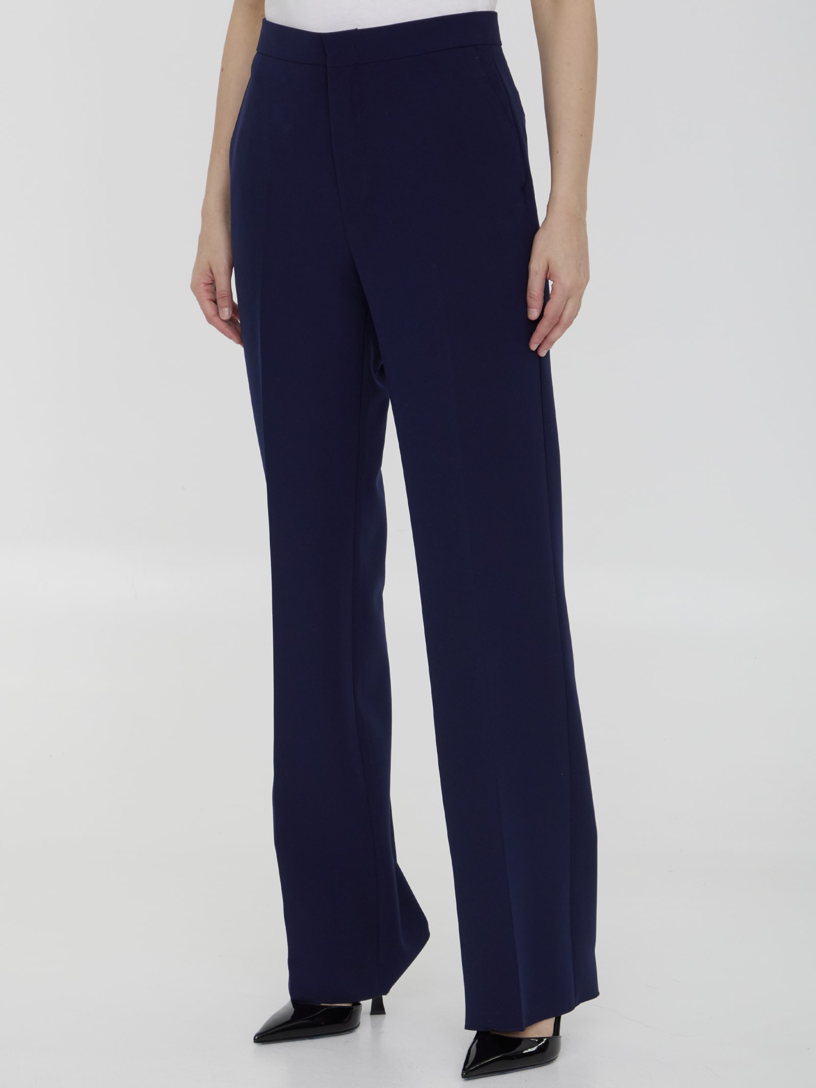 Shop Tagliatore Adima Trousers In Blue