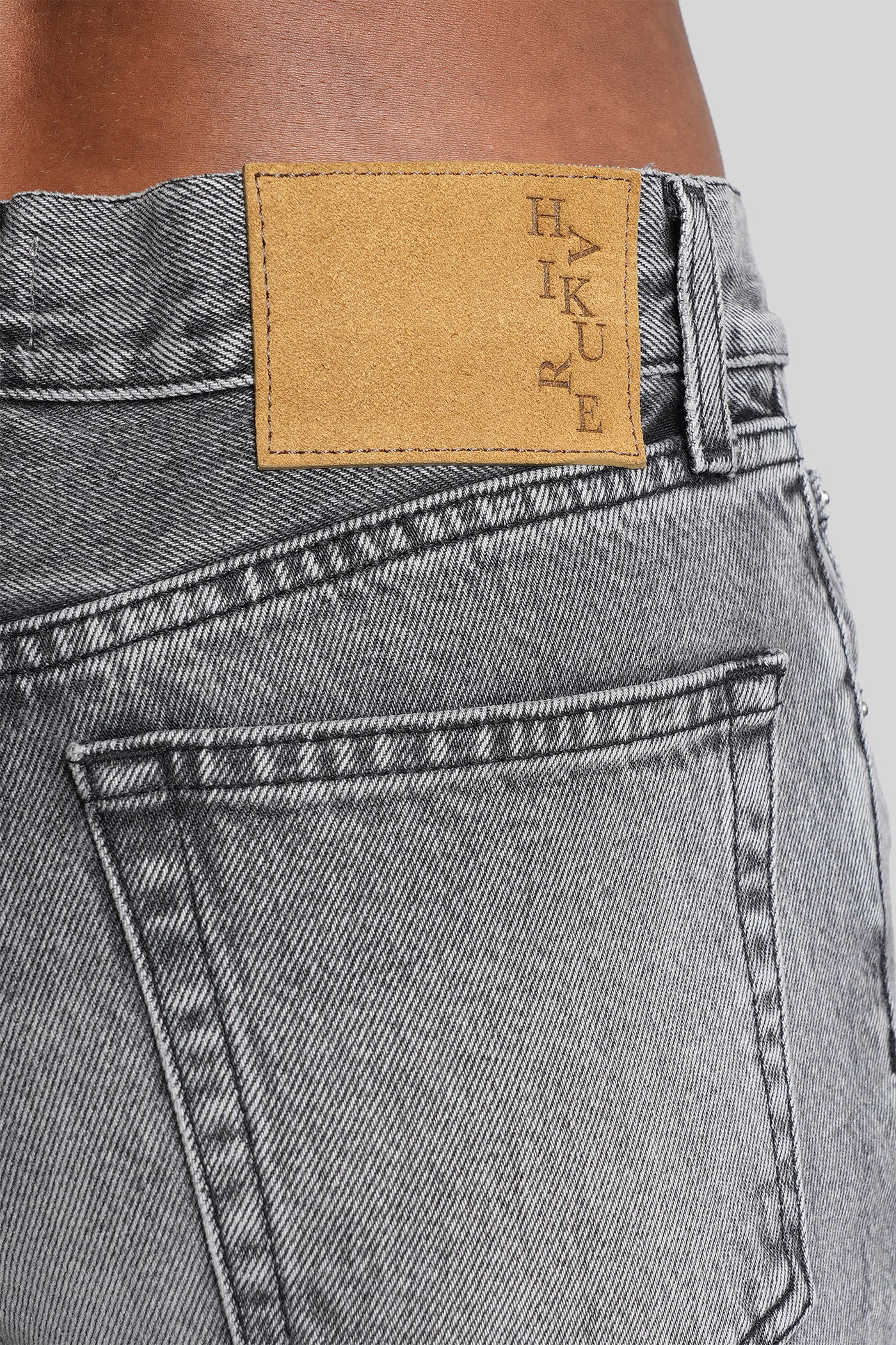 Haikure Flora Flanel Jeans In Grey Denim In Gray