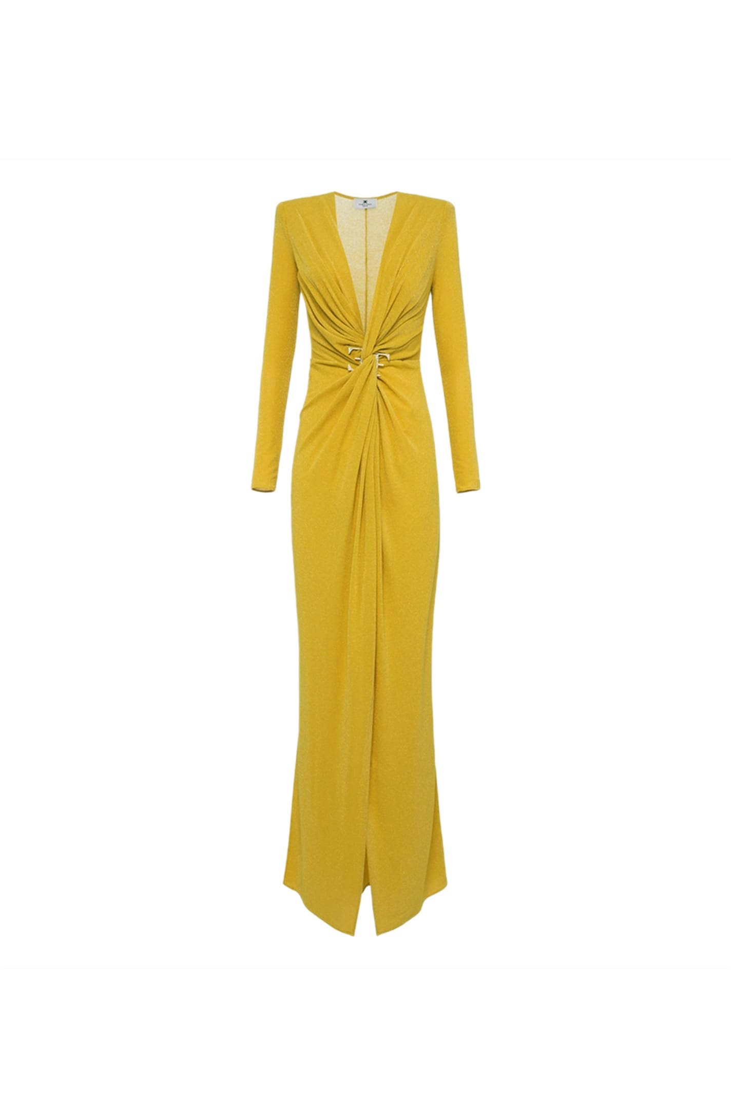 Shop Elisabetta Franchi Dress In Yellow