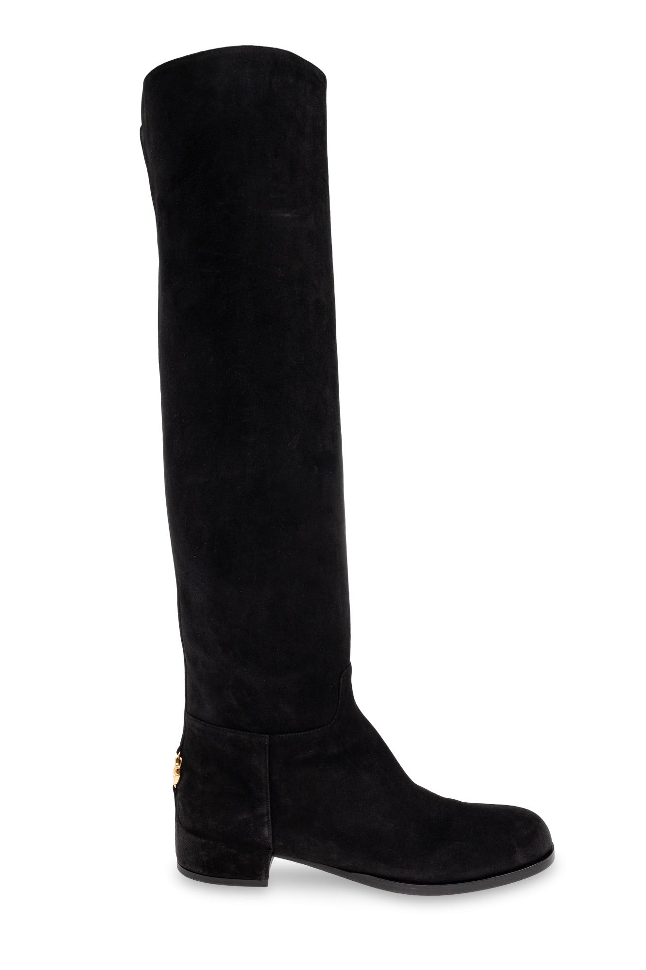 Dolce & Gabbana Leather Boots In Black