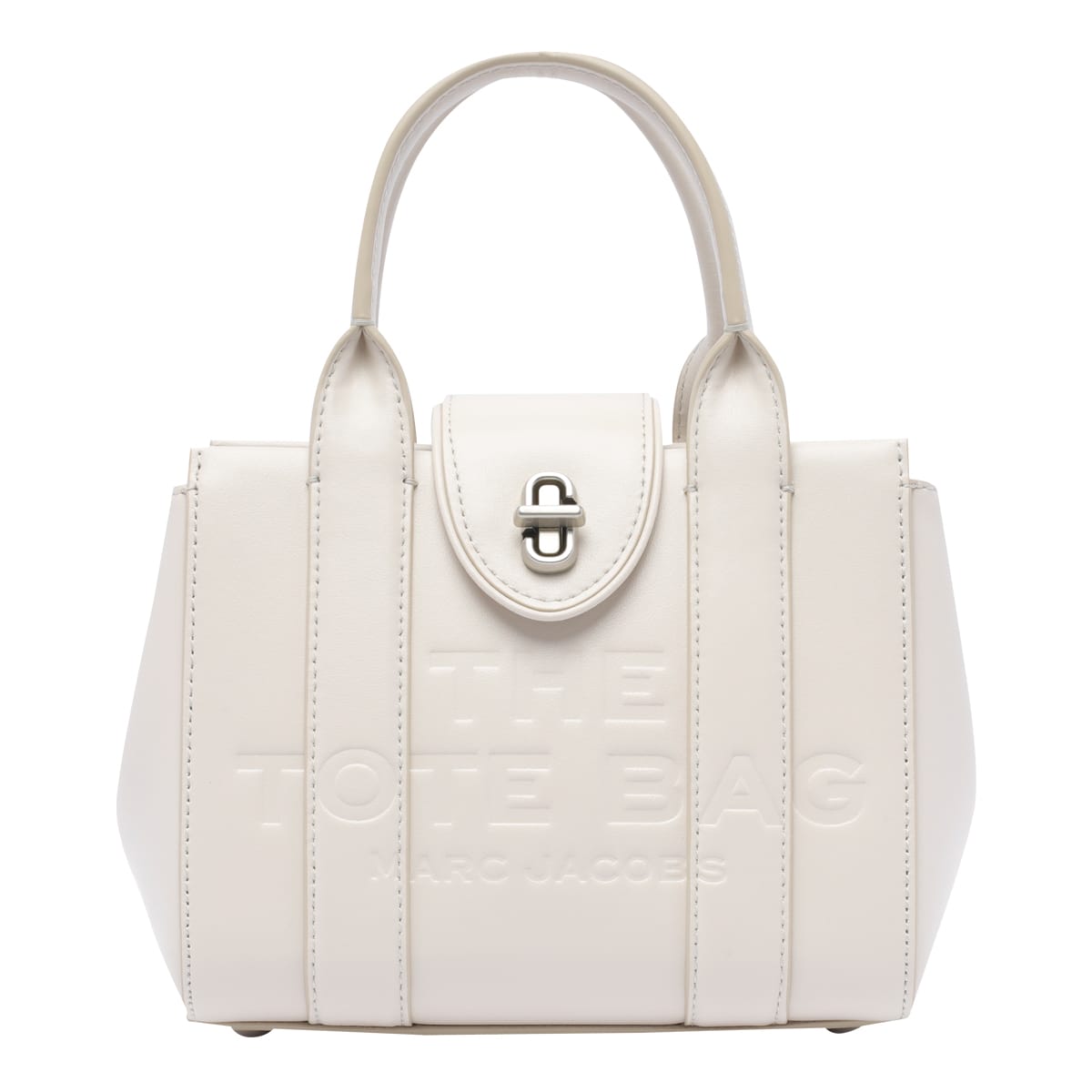 Shop Marc Jacobs The Turnlock Crossbody Tote Bag In White