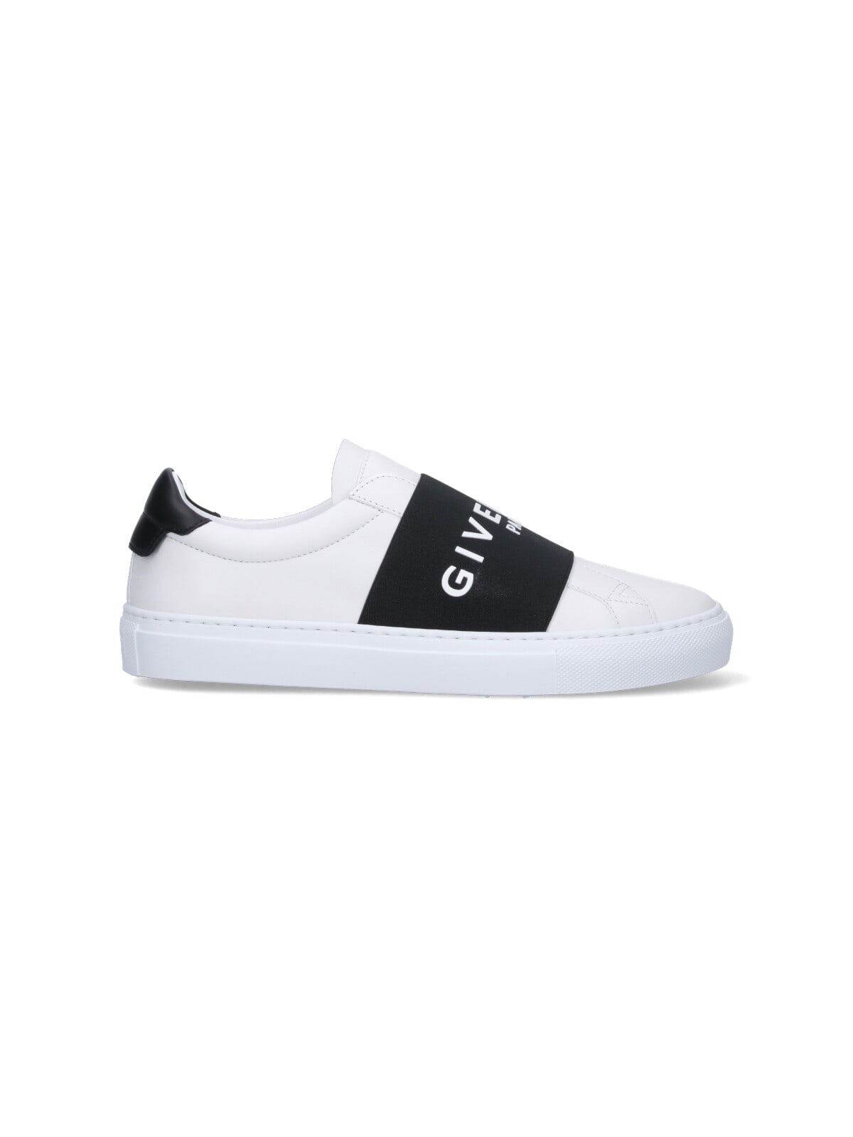 Givenchy Slip-on Sneakers With Black Band Logo Detail In White