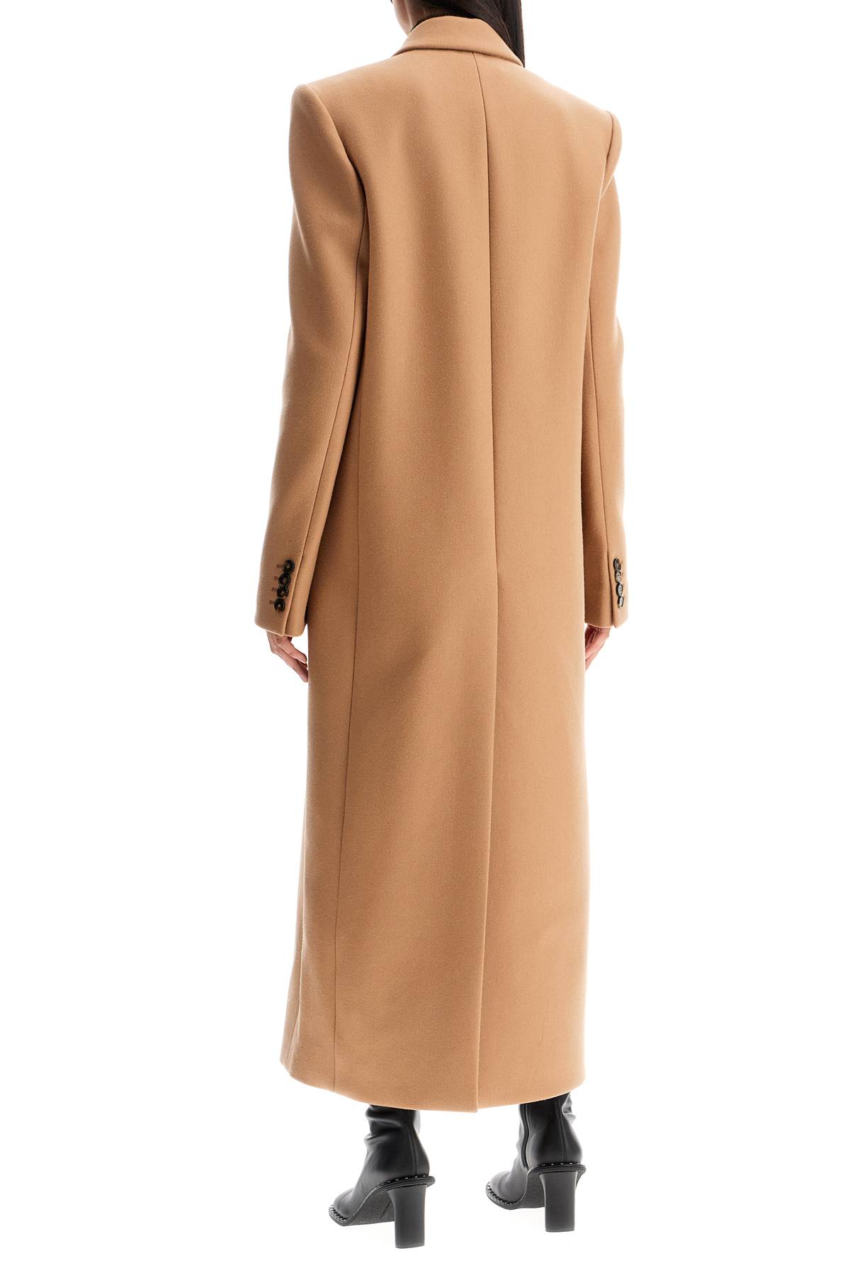 Shop Stella Mccartney Long Double-breasted Coat In New Camel (beige)