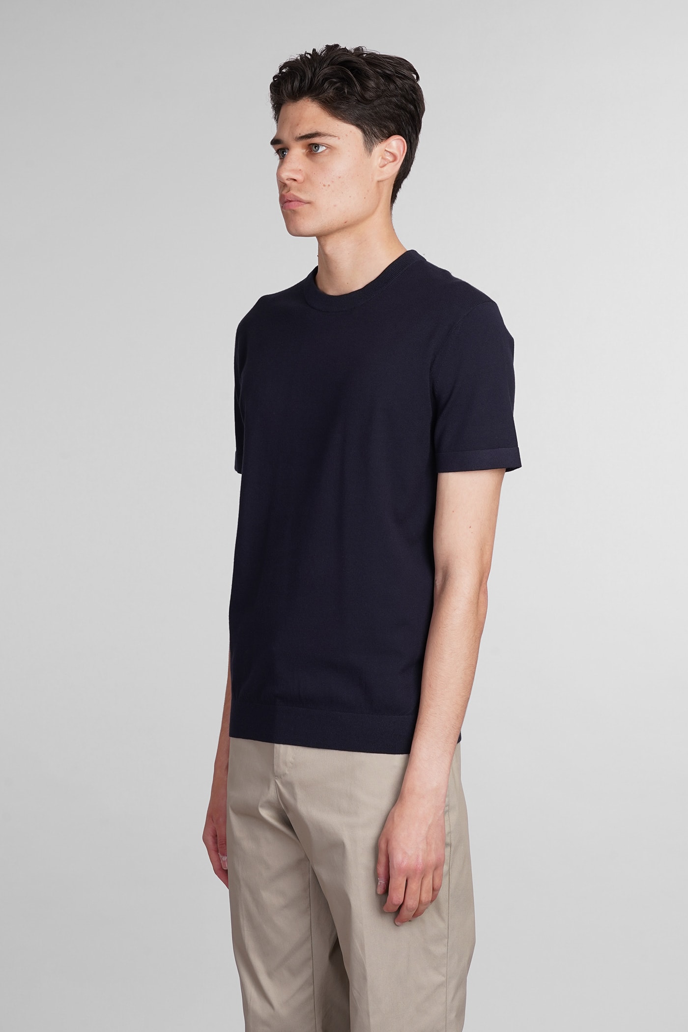 Shop Theory T-shirt In Blue Viscose