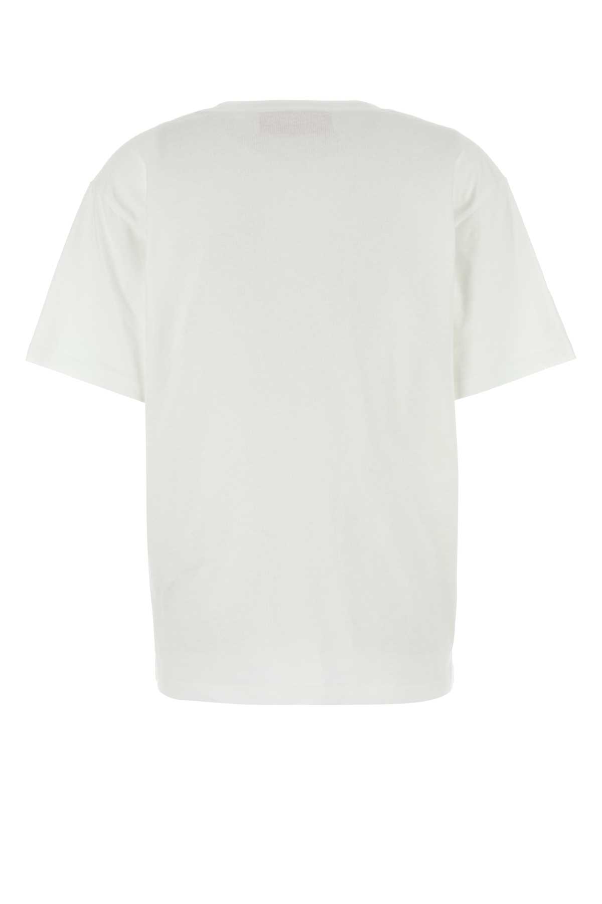 Valentino Womens Brand-print Rhinestone-embellishment Cotton-jersey T-shirt Avorio Nero In Avorionero