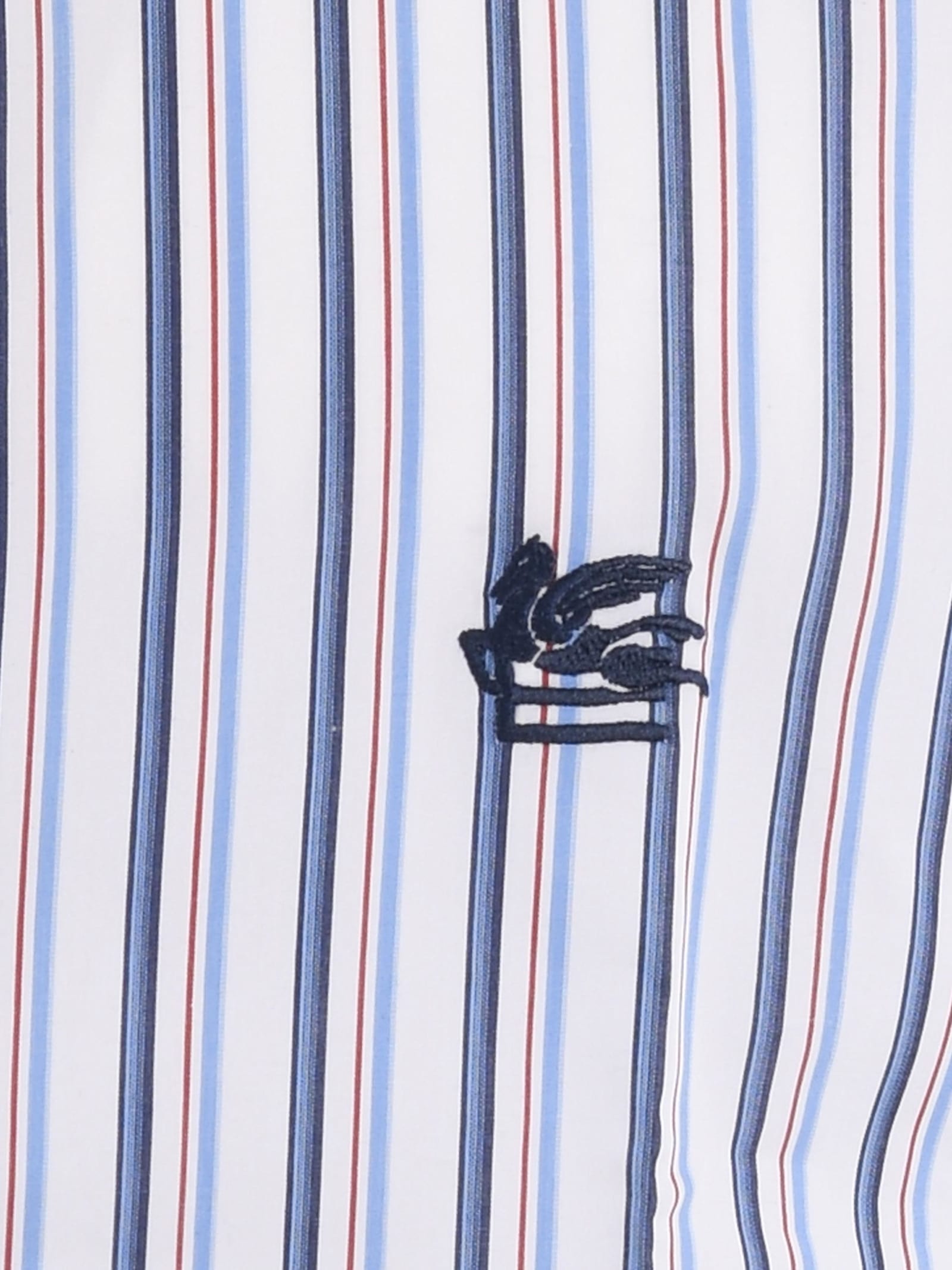 Shop Etro Poplin Shirt In Multicolour