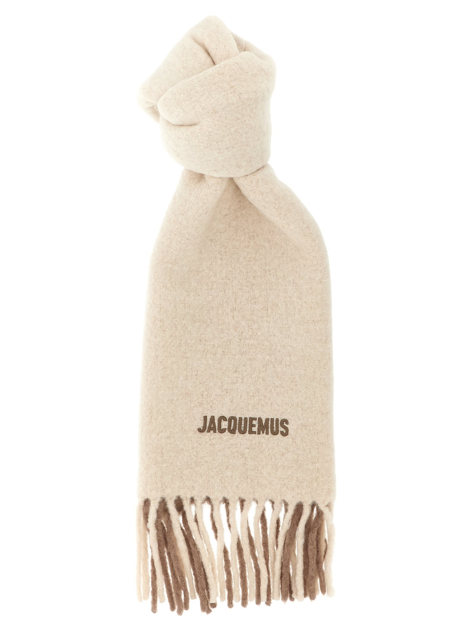 Jacquemus Womens Multi-beige The Moisson Wool-blend Scarf In Multi