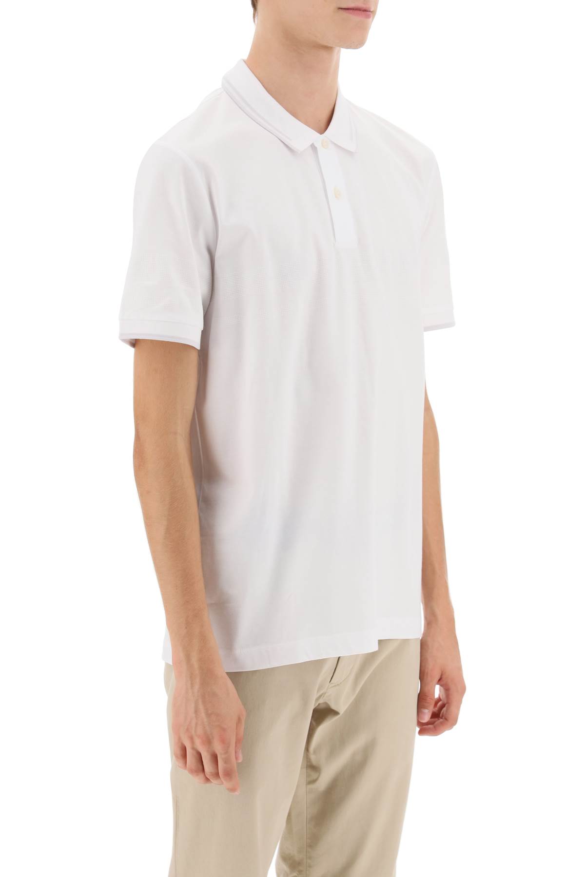 Shop Hugo Boss Phillipson Slim Fit Polo Shirt In White (white)