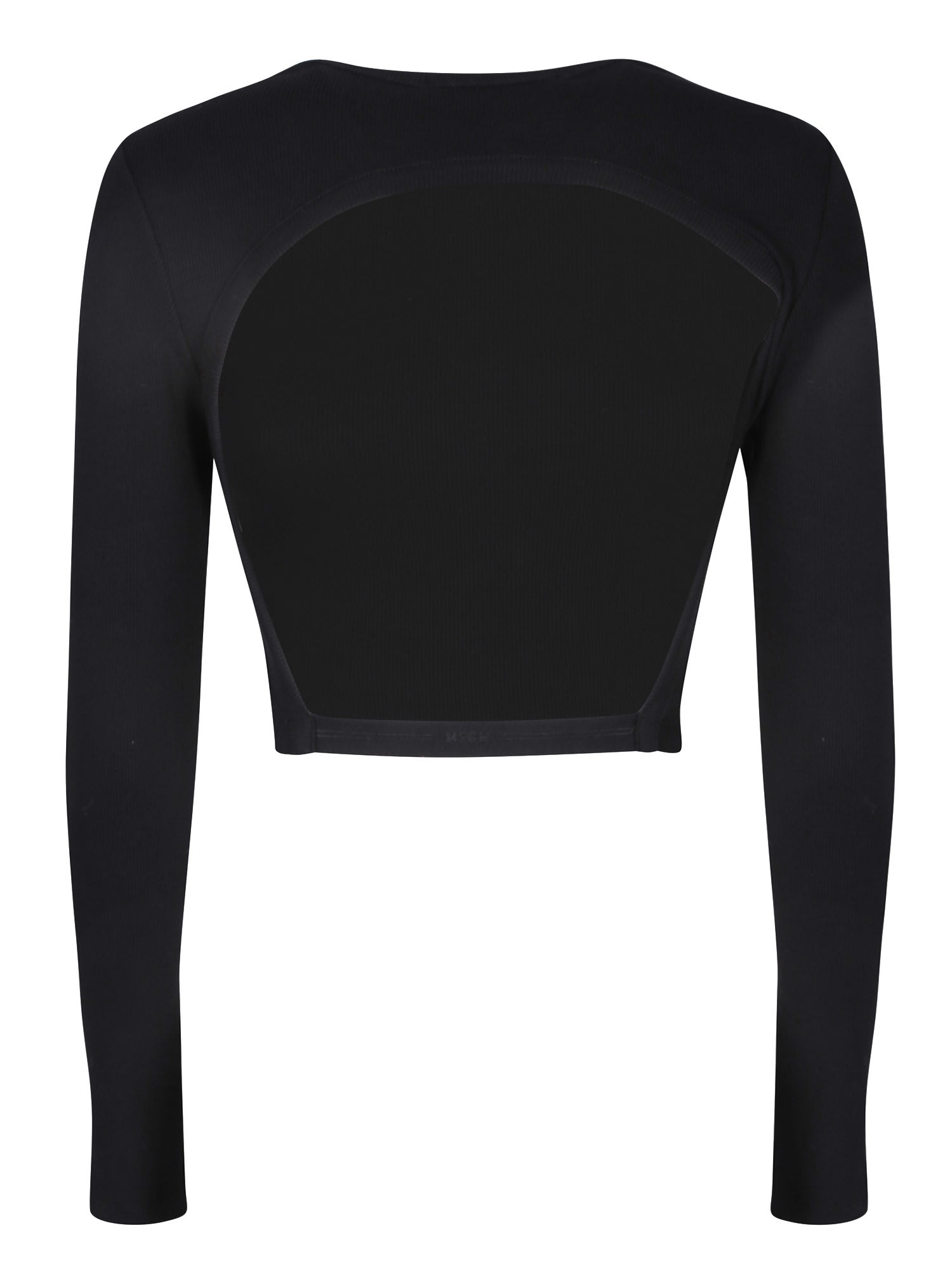 Shop Msgm Cropped Black T-shirt