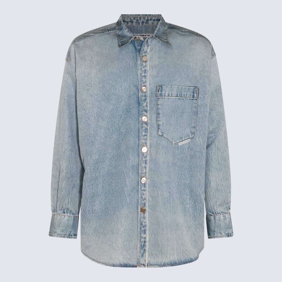 ALEXANDER WANG LIGHT BLUE DENIM SHIRT JACKET