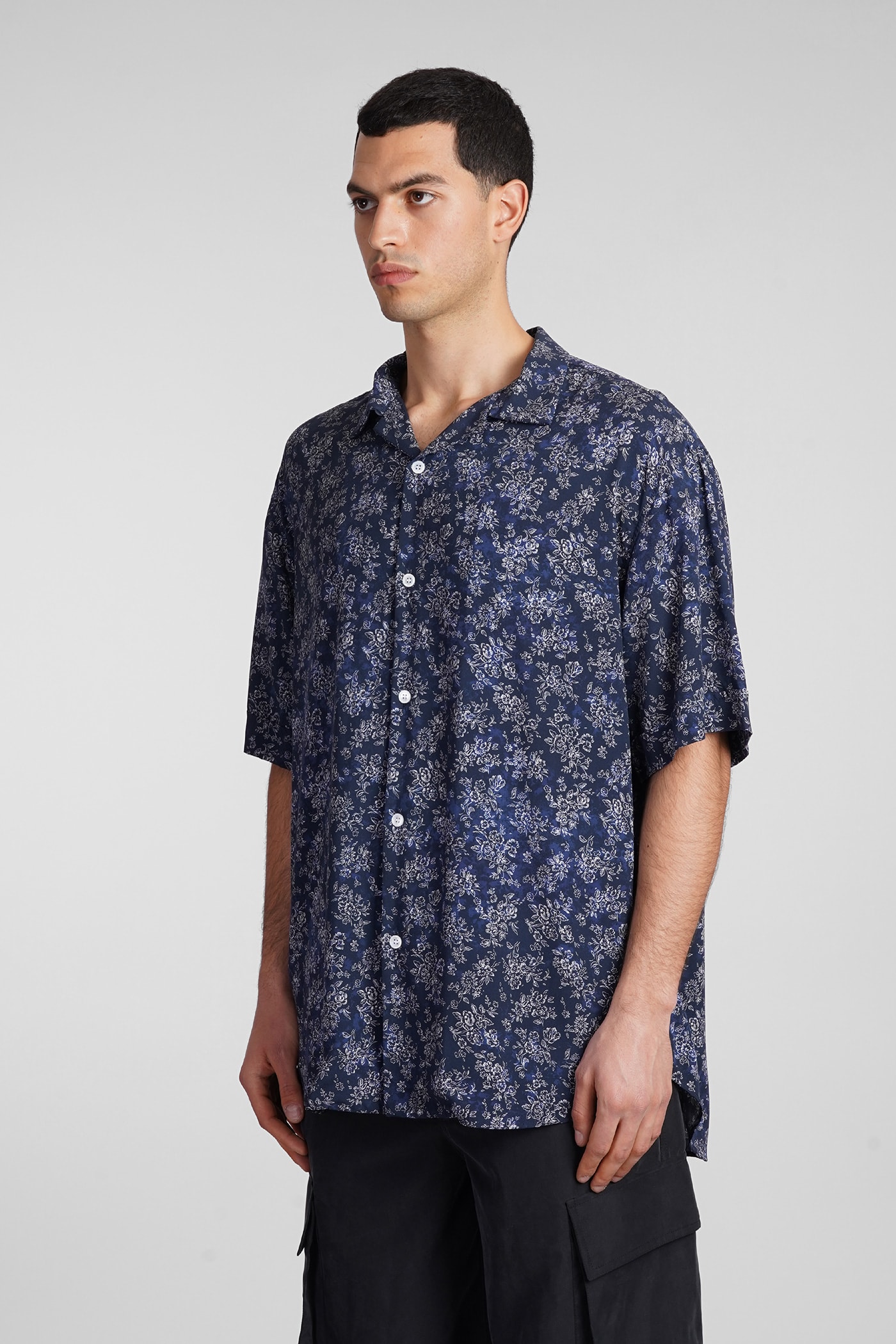 Shop Ih Nom Uh Nit Shirt In Blue Viscose