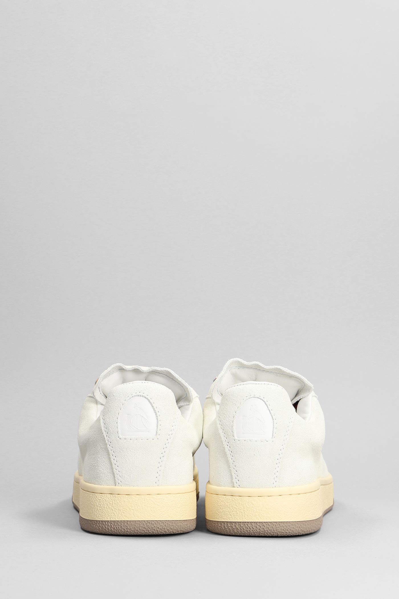 Shop Lanvin Lite Curb Low Sneakers In White Leather