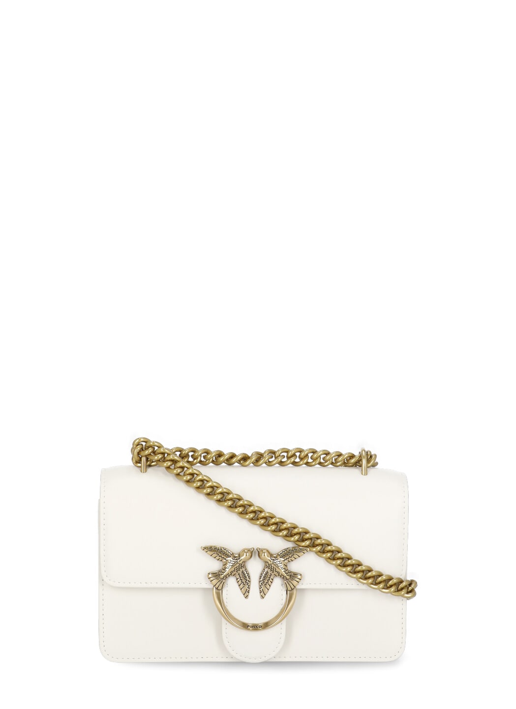Pinko Love One Mini Shoulder Bag In White
