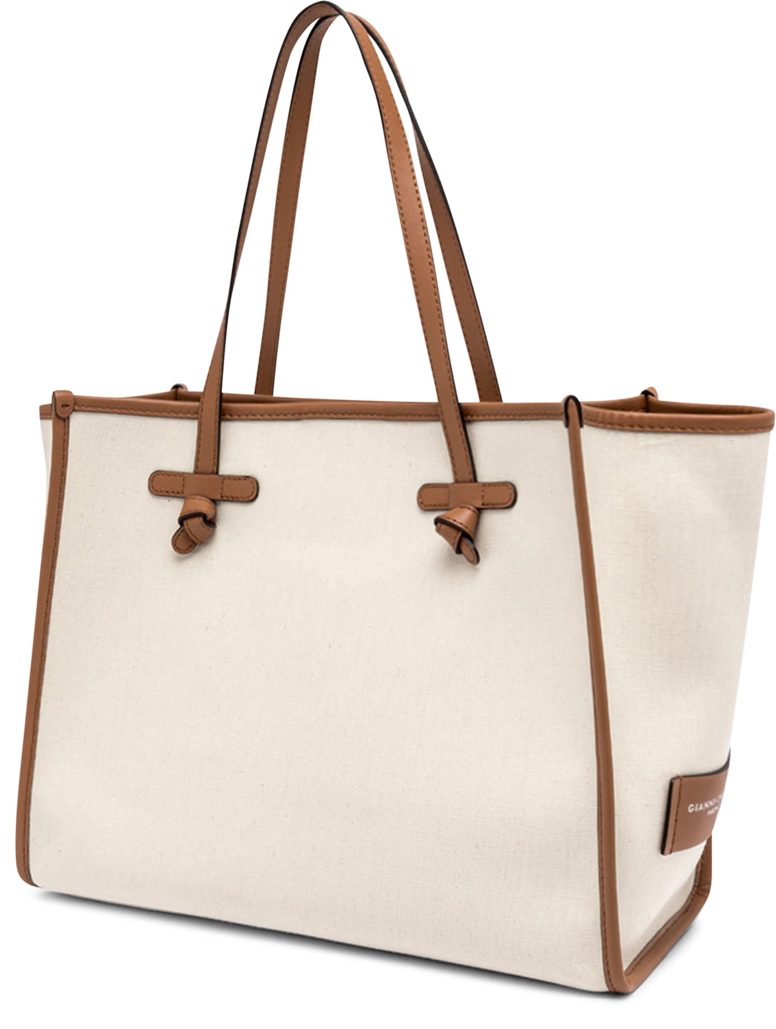 Gianni Chiarini Marcella Canvas And Leather Shopping Bag