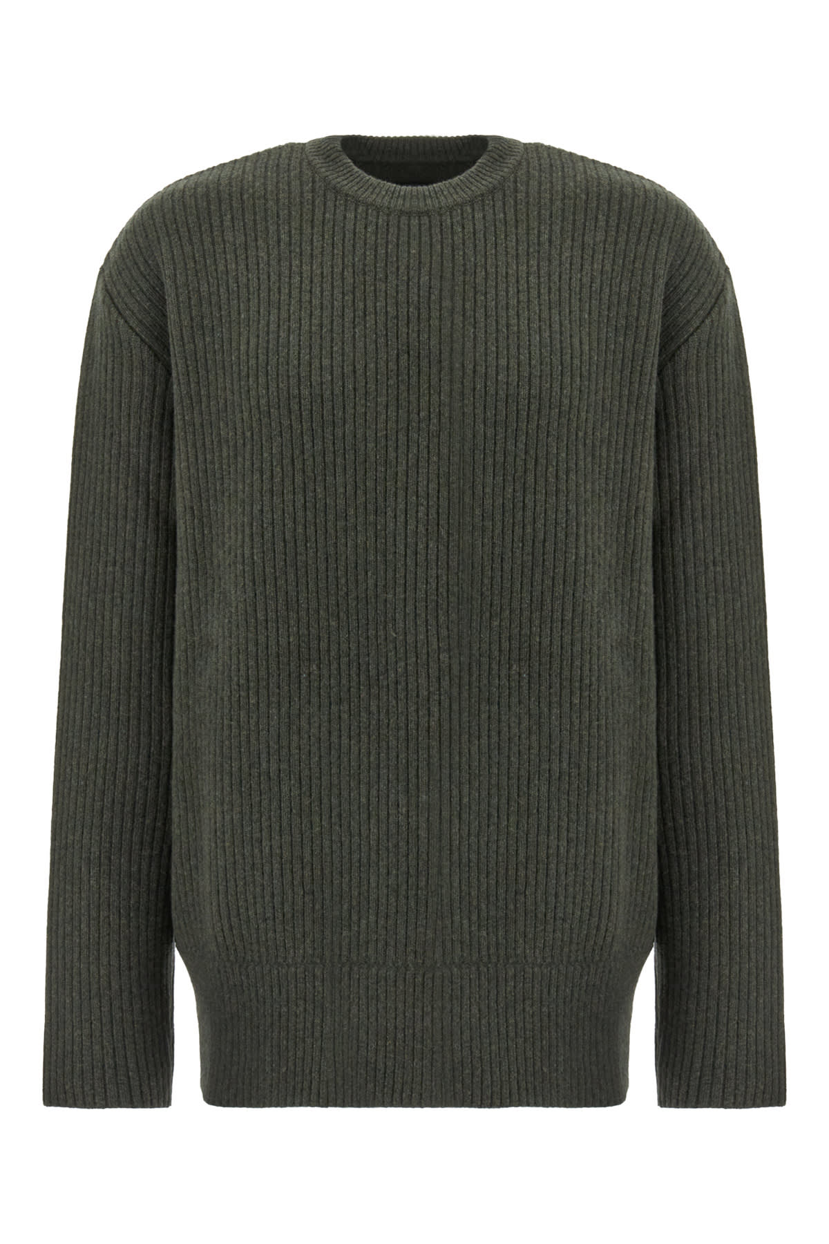 Shop Givenchy Military Green Wool Oversize Sweatshirt In 309