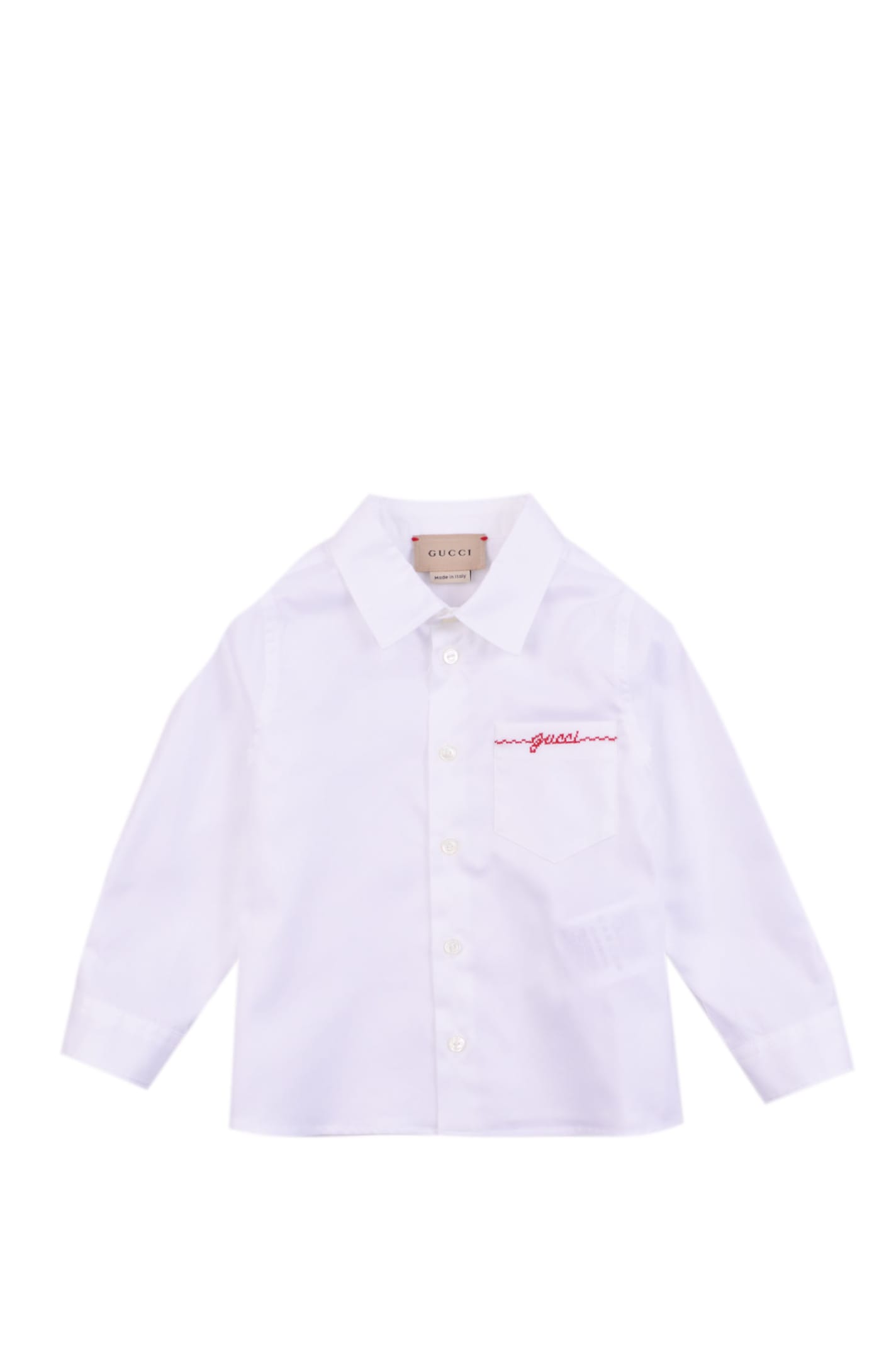 Gucci Babies' Cotton Shirt In White