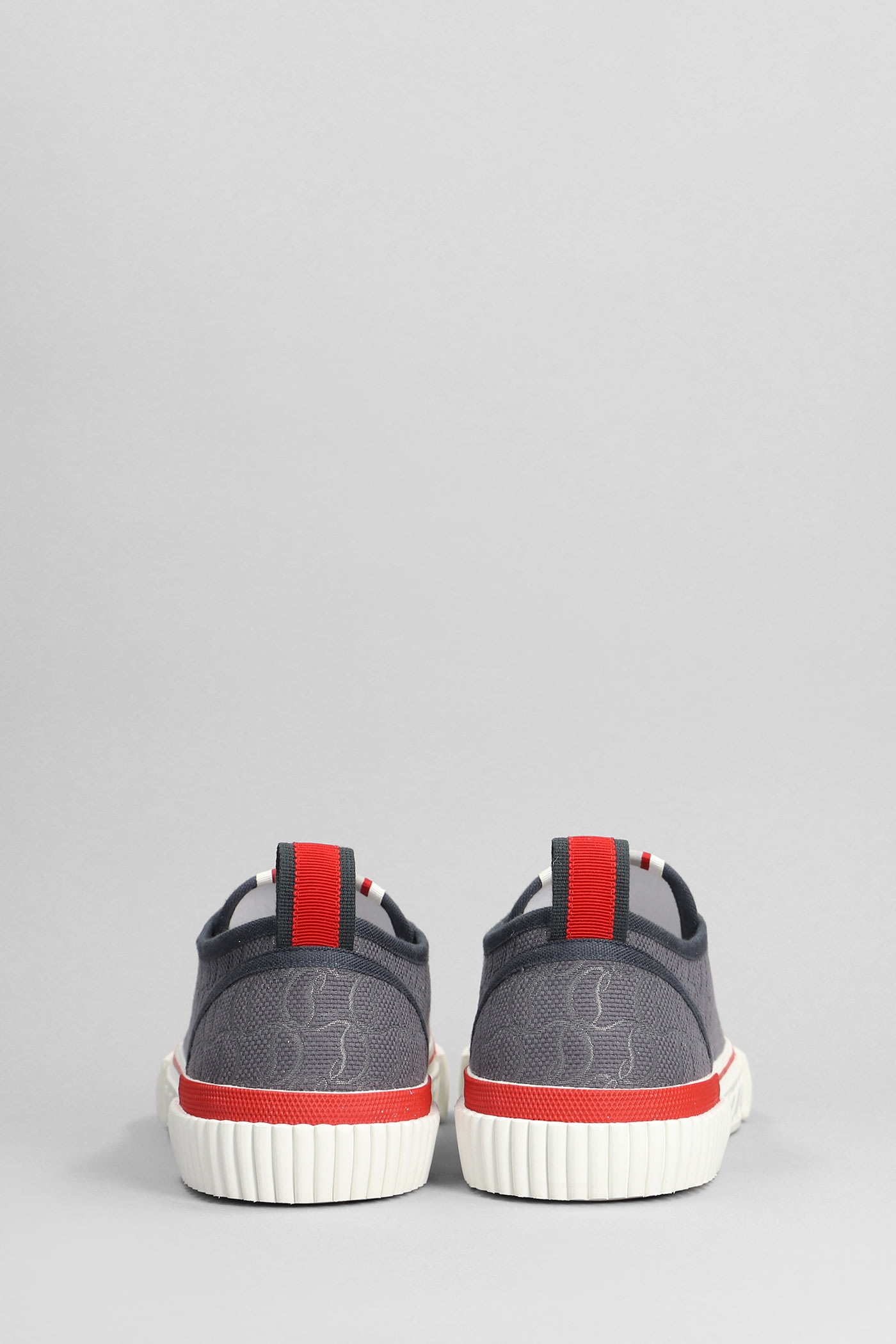 Shop Christian Louboutin Pedro Junior Sneakers In Blue Cotton