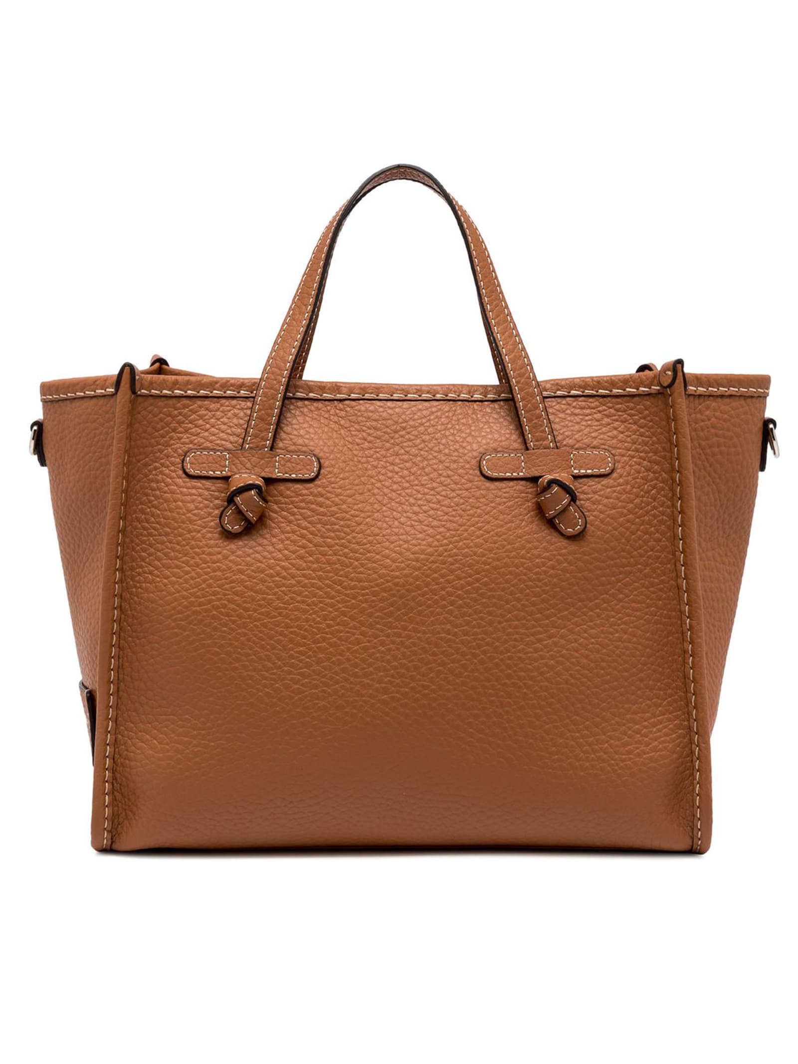 Marcella Shopping Bag In Caramel Leather