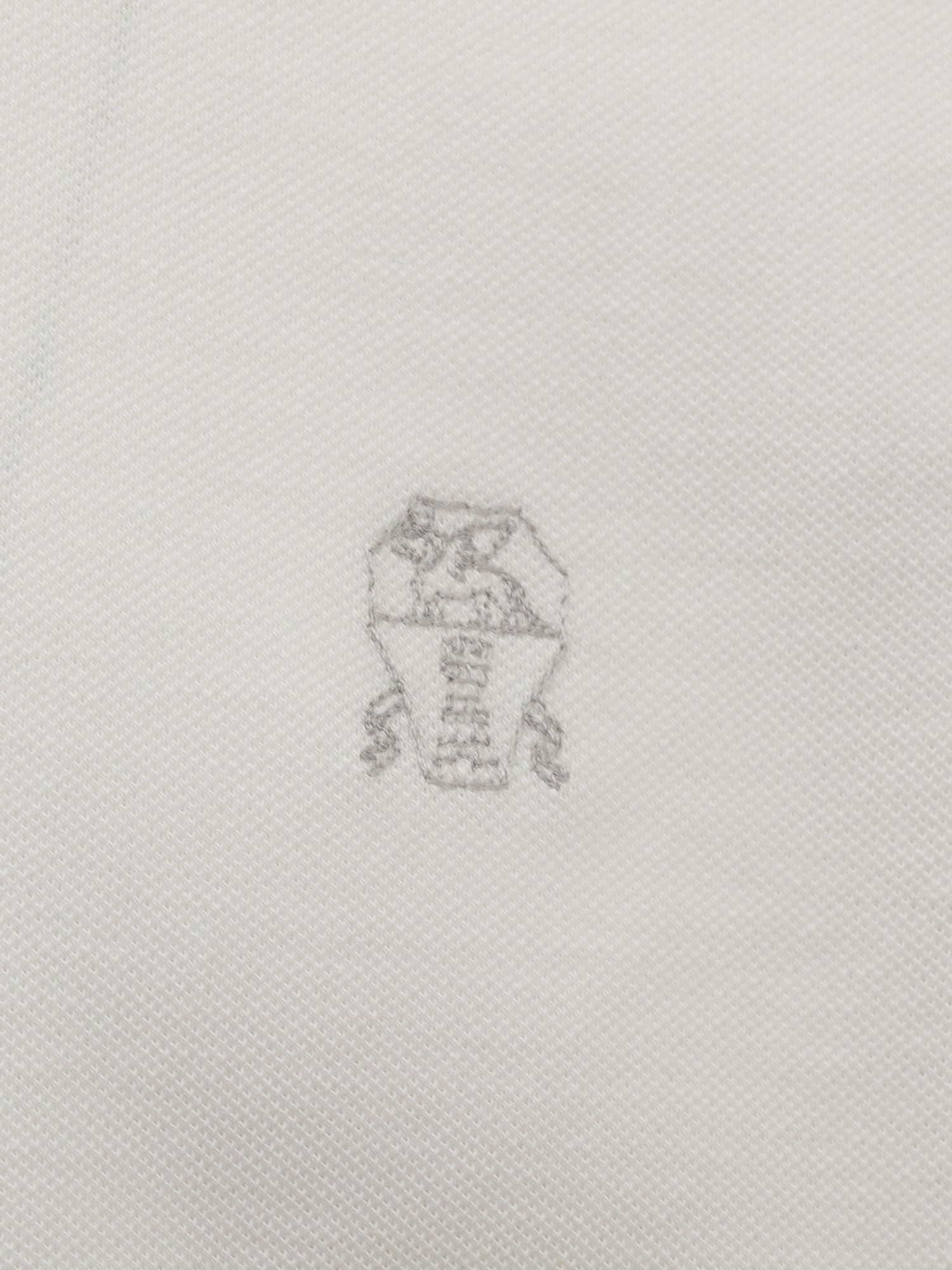 Shop Brunello Cucinelli Cotton Piquet Polo With Embroidered Logo