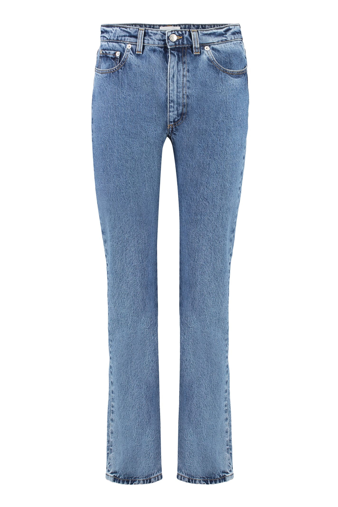 Shop Bally 5-pocket Straight-leg Jeans In Denim