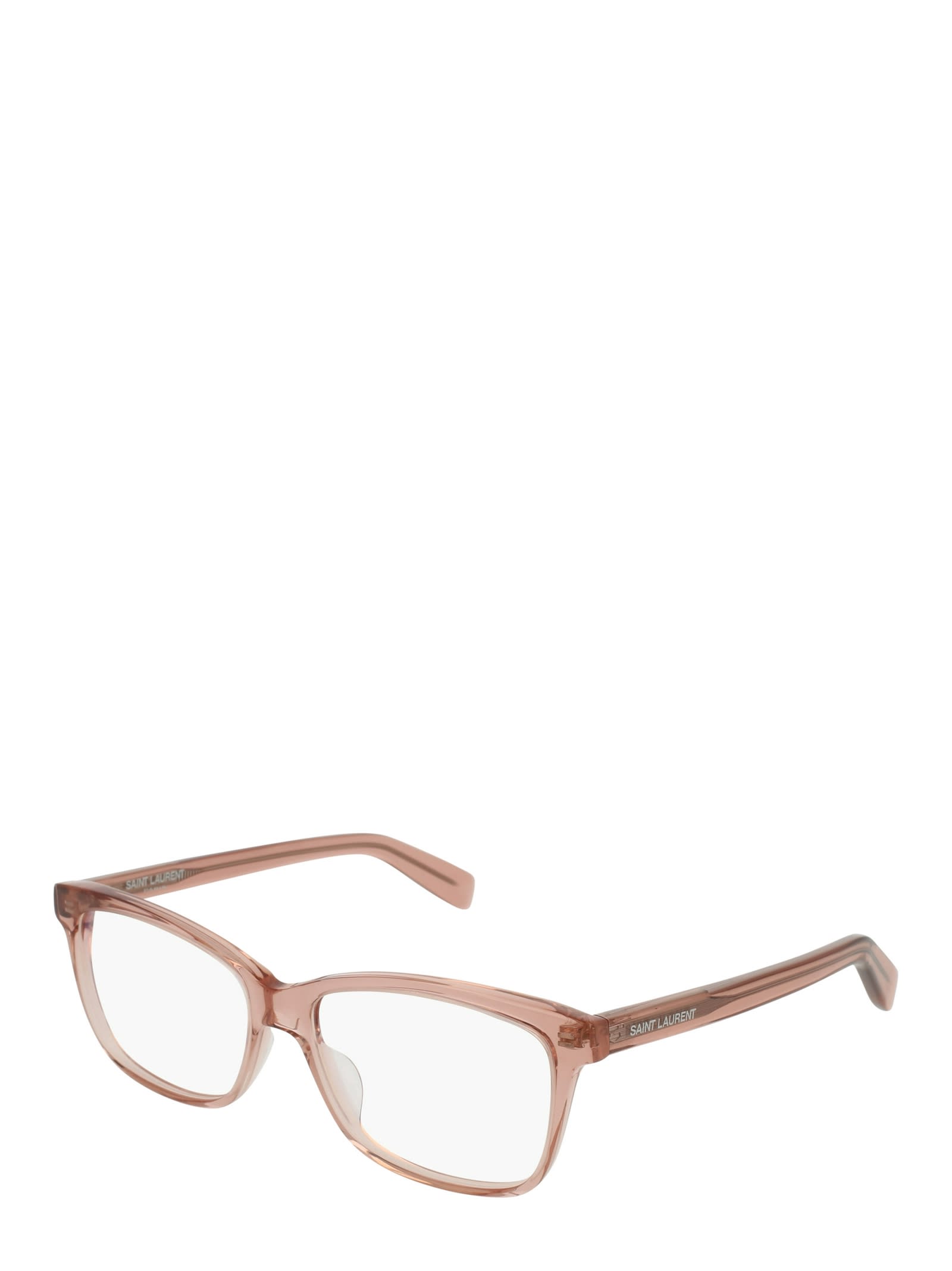 Shop Saint Laurent Sl 170 Nude Glasses
