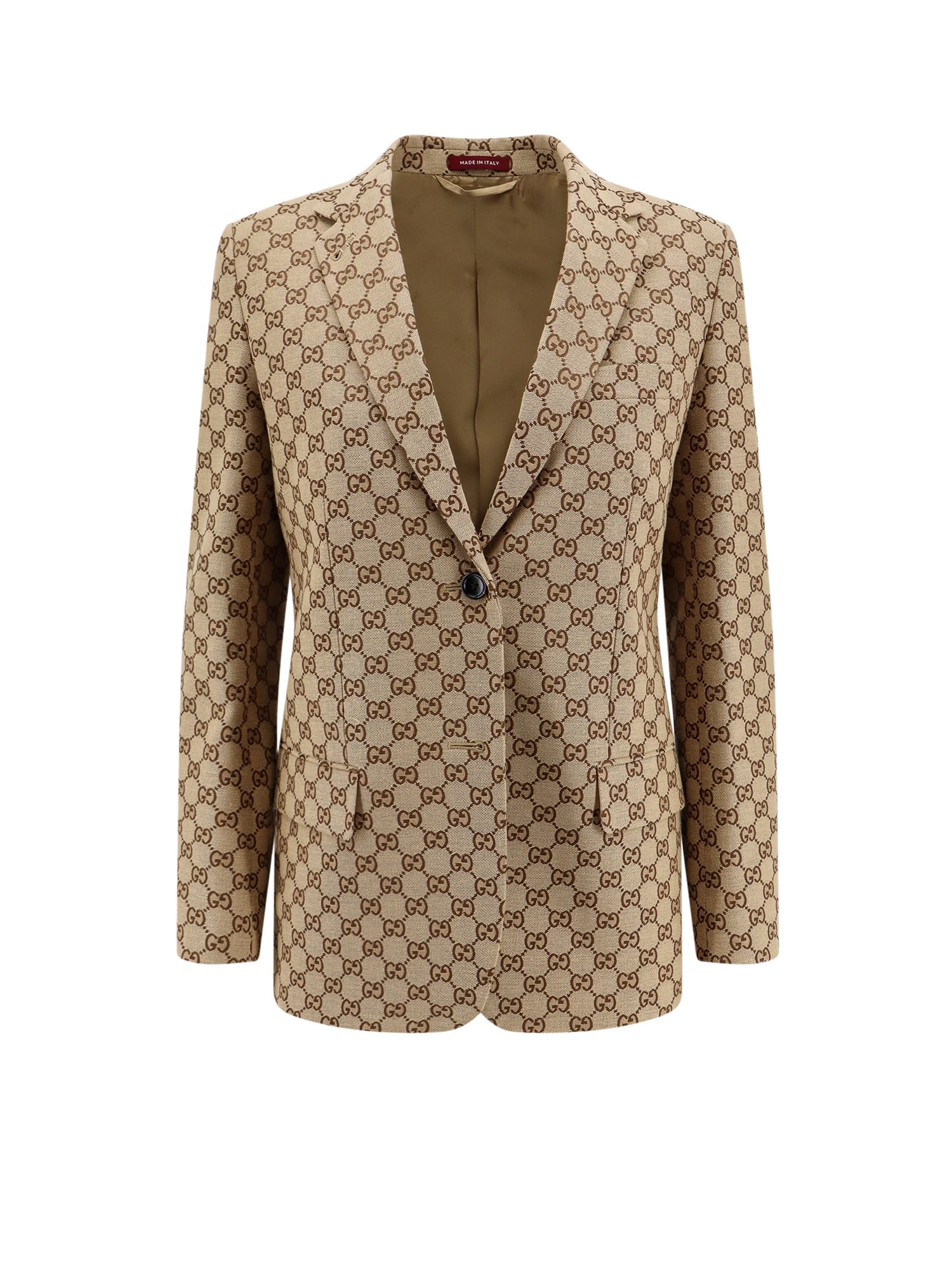 Gucci Gg Canvas Jacket In Beige