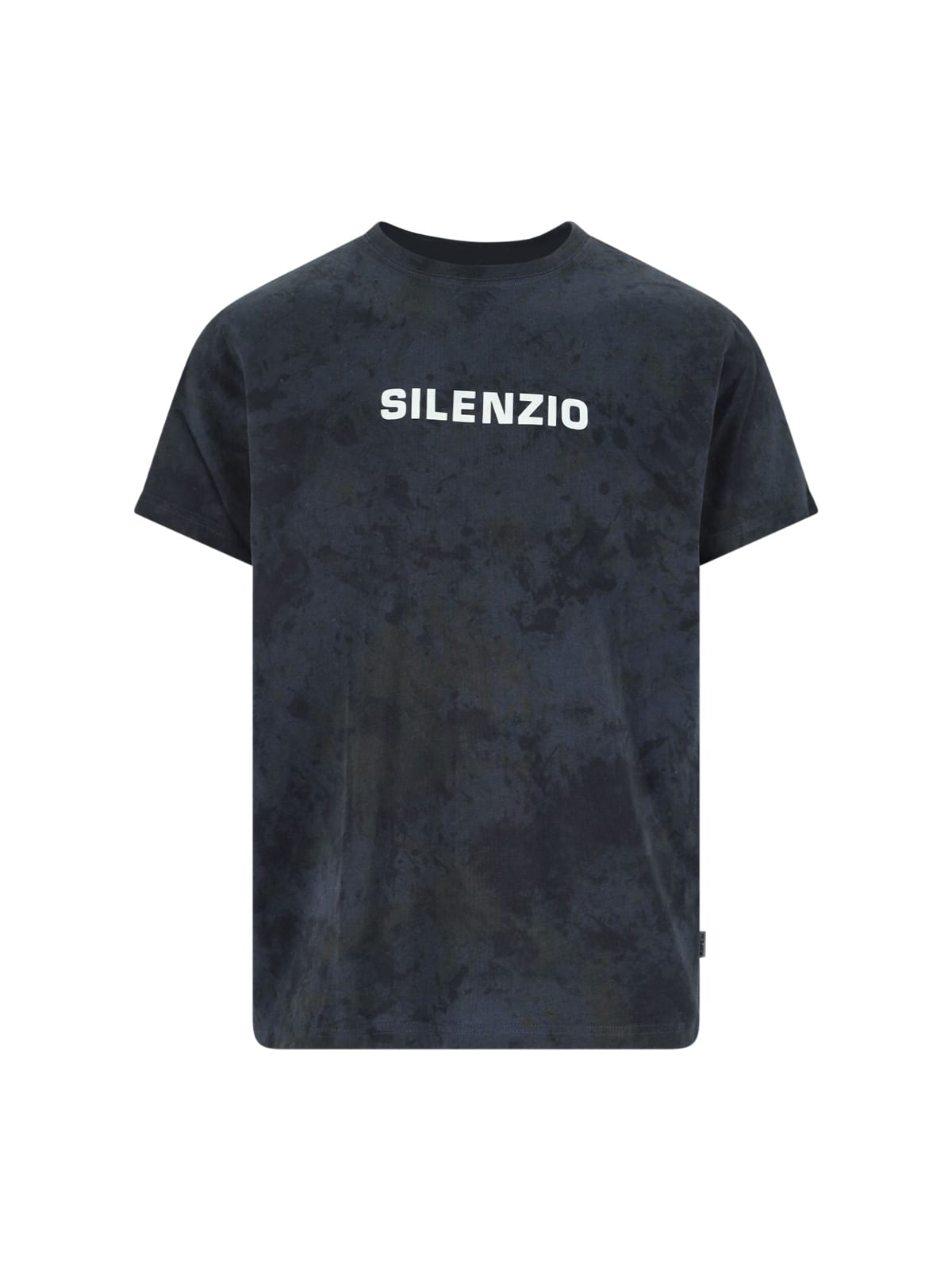 Aspesi Graphic Tie-dye Crew Neck Short Sleeve T-shirt In Blue
