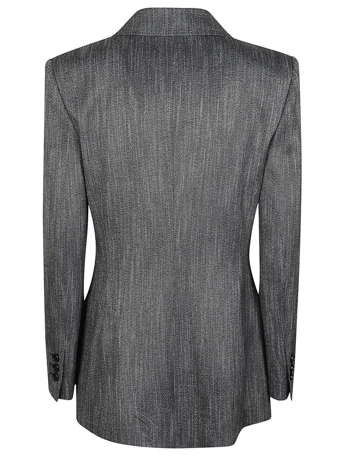 Shop Alberta Ferretti Double-breasted Long-sleeved Blazer In Nero