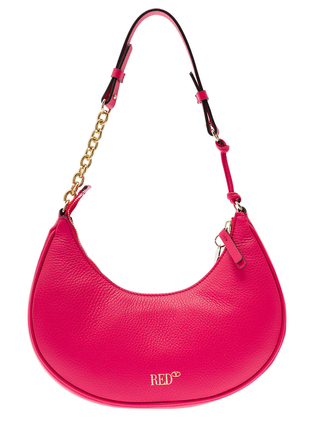 RED VALENTINO TO THE MOON AND RED HOBO SHOULDER BAG IN RED LEATHER WOMAN