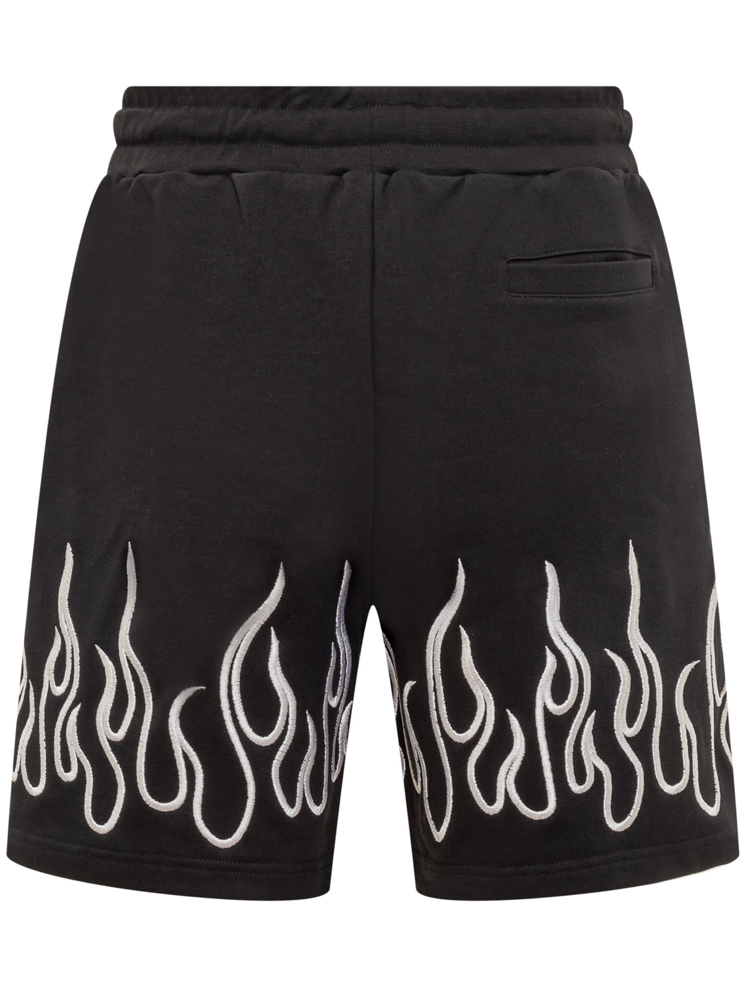 Shop Vision Of Super Flames Shorts In Black