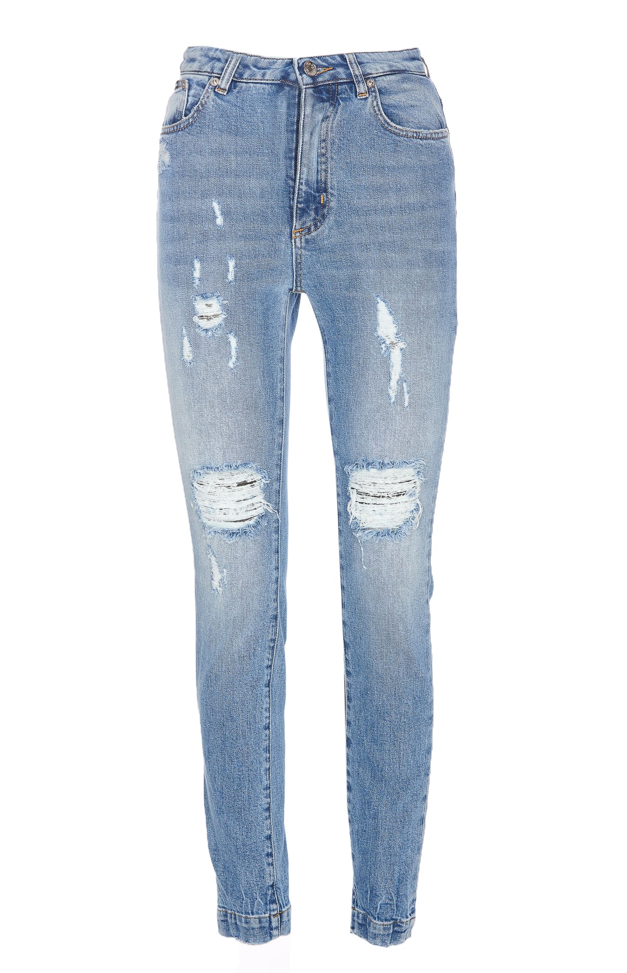 Shop Dolce & Gabbana Audrey Denim Jeans In Blu