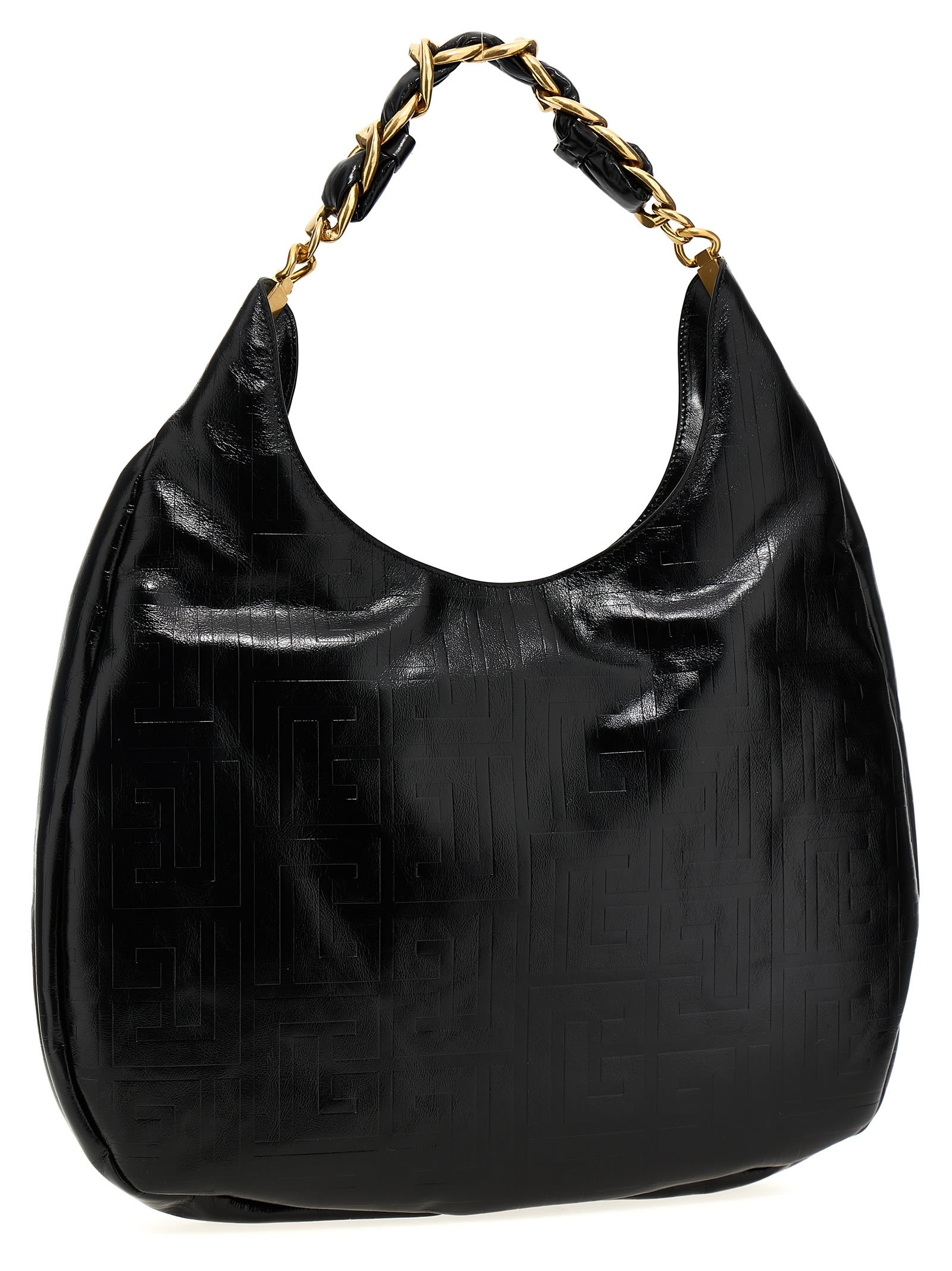 Shop Balmain Hobo 1945 Soft Large Shoulder Bag In Black