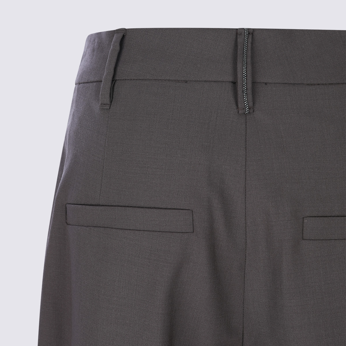 Brunello Cucinelli Casual Trousers With Belt Loops And Back Pockets In Black