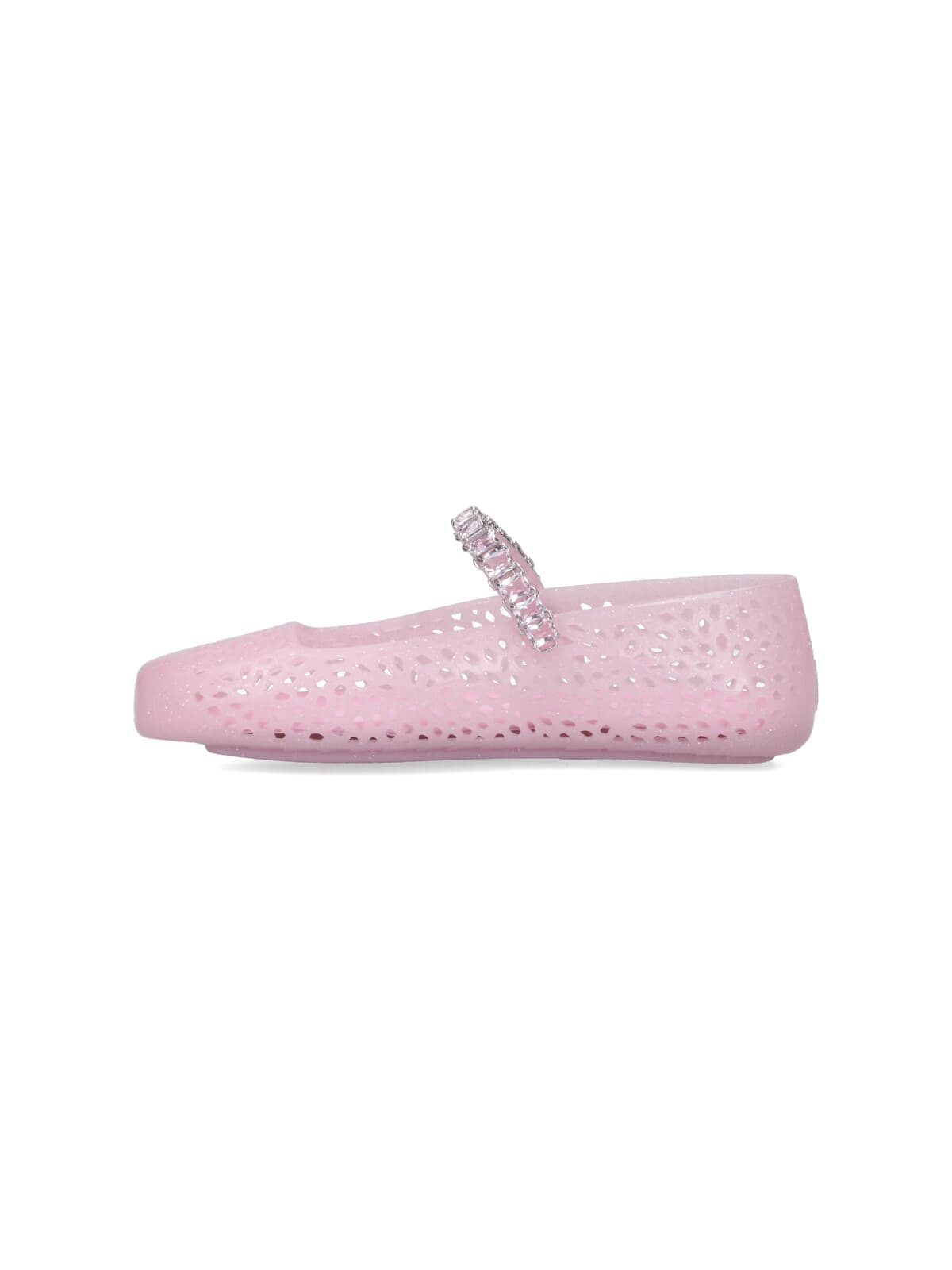 Jimmy Choo Mary Jane Jelly Ballet Flats In Pink