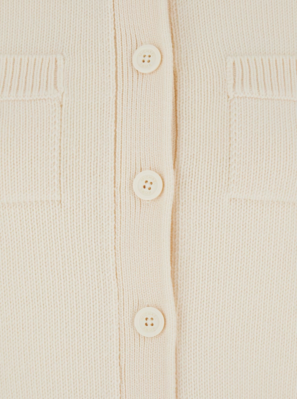 Michael Michael Kors Soft Ecru Cardigan With Button Closure In White